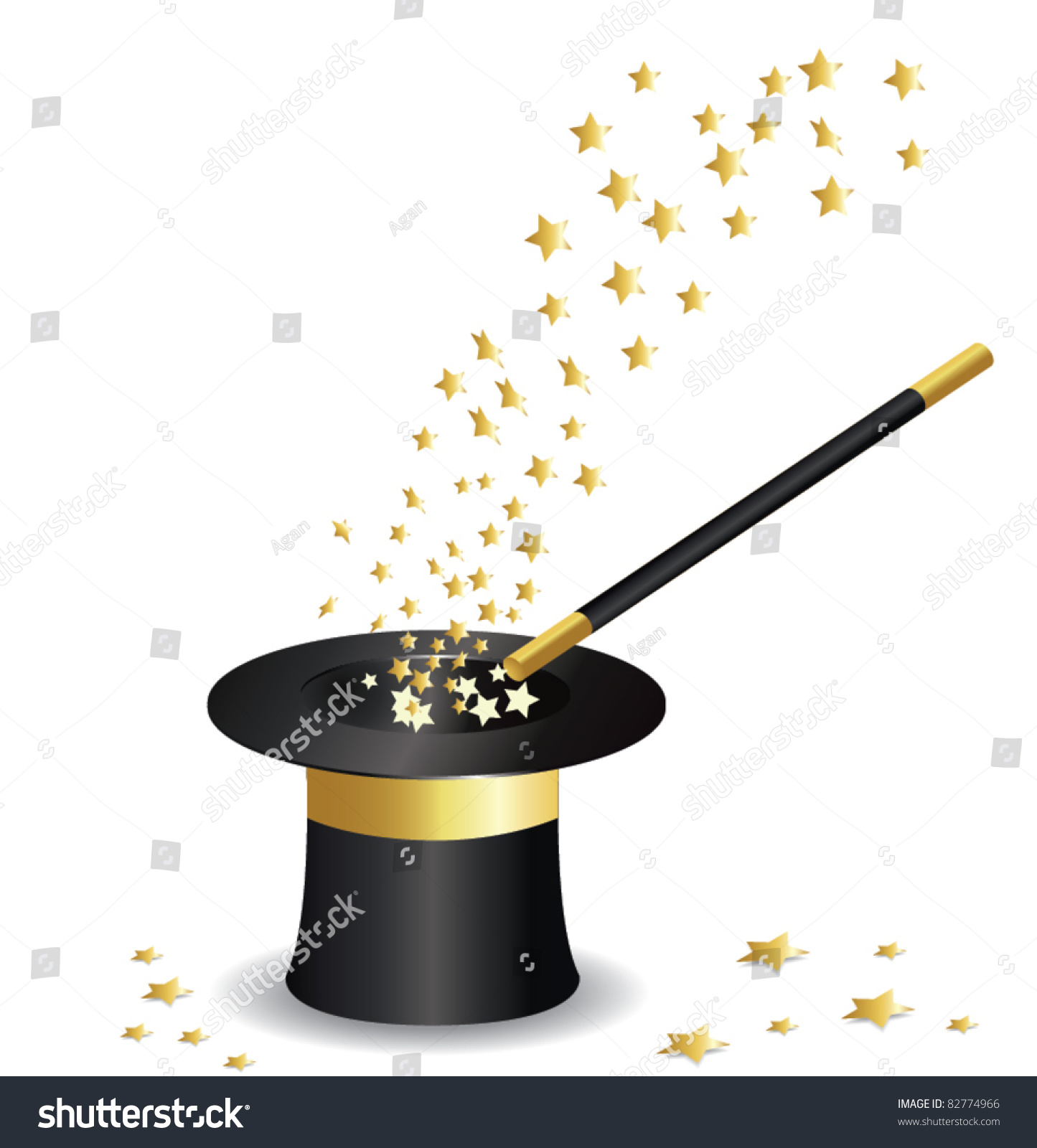 Magic Hat Vector Stock Vector (Royalty Free) 82774966 | Shutterstock