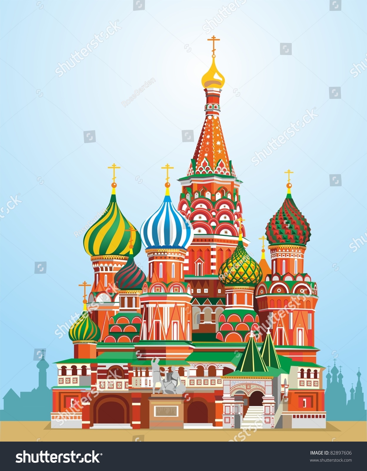 Москва Кремль храм Василия Блаженного