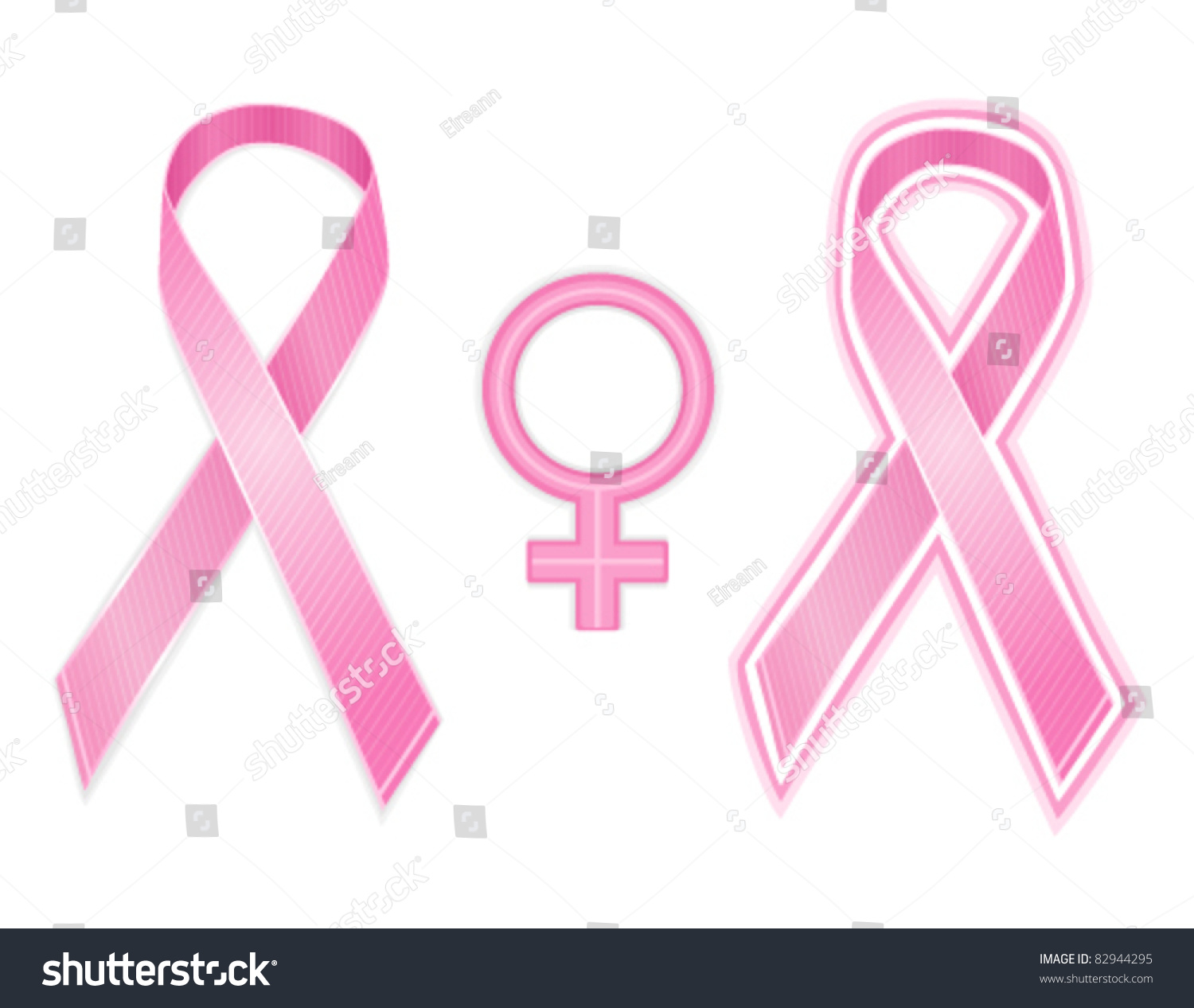 Pink Breast Cancer Ribbons Female Sex Stock Vector Royalty Free 82944295 Shutterstock 0990