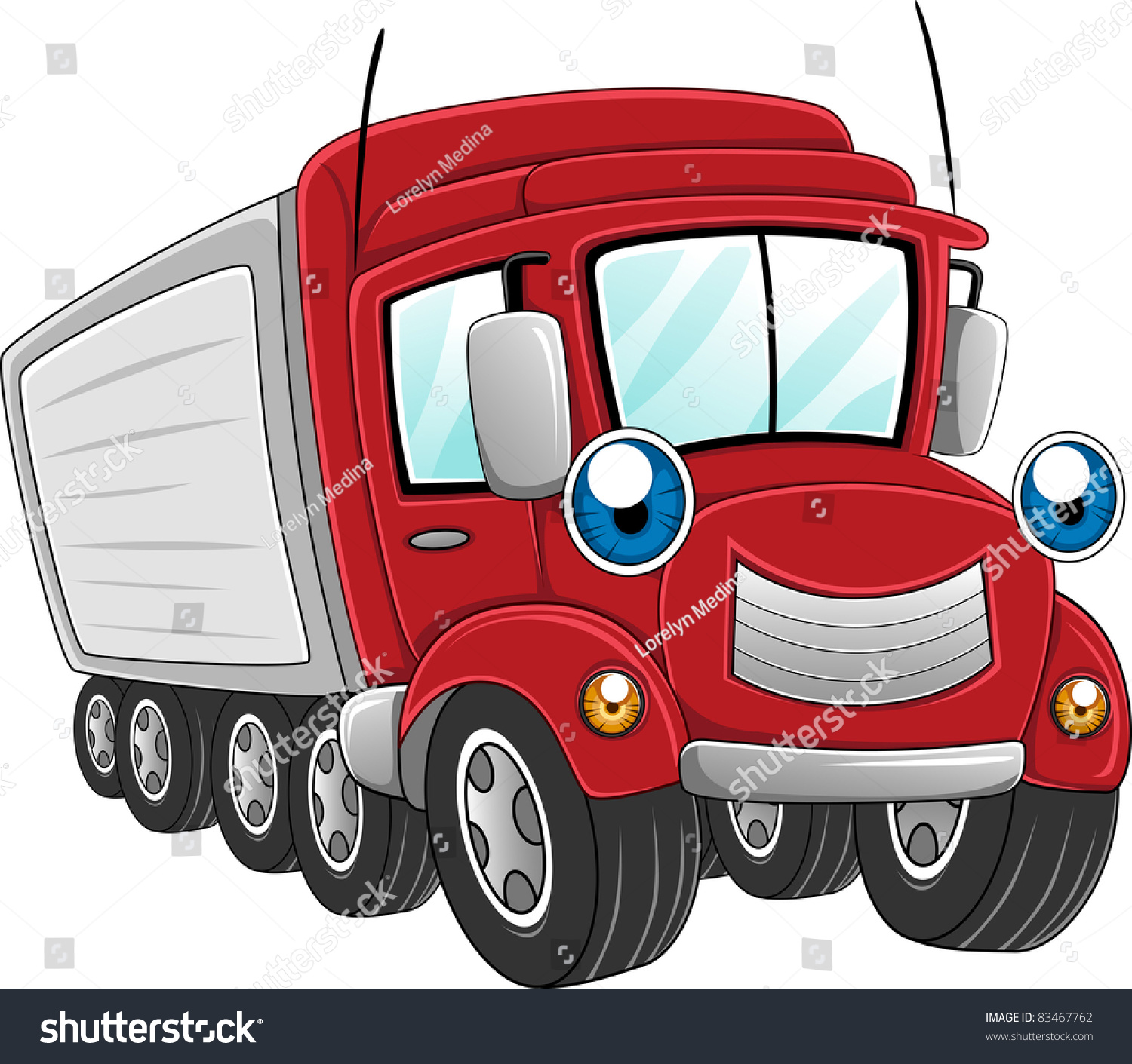 Illustration Trailer Truck Work Stock Vector (Royalty Free) 83467762 ...