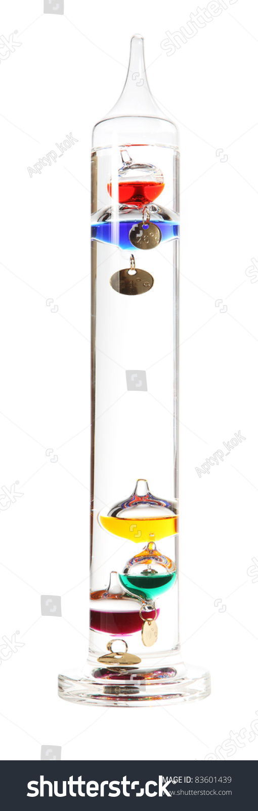 Galileo Thermometer On White Background Stock Photo 83601439 | Shutterstock