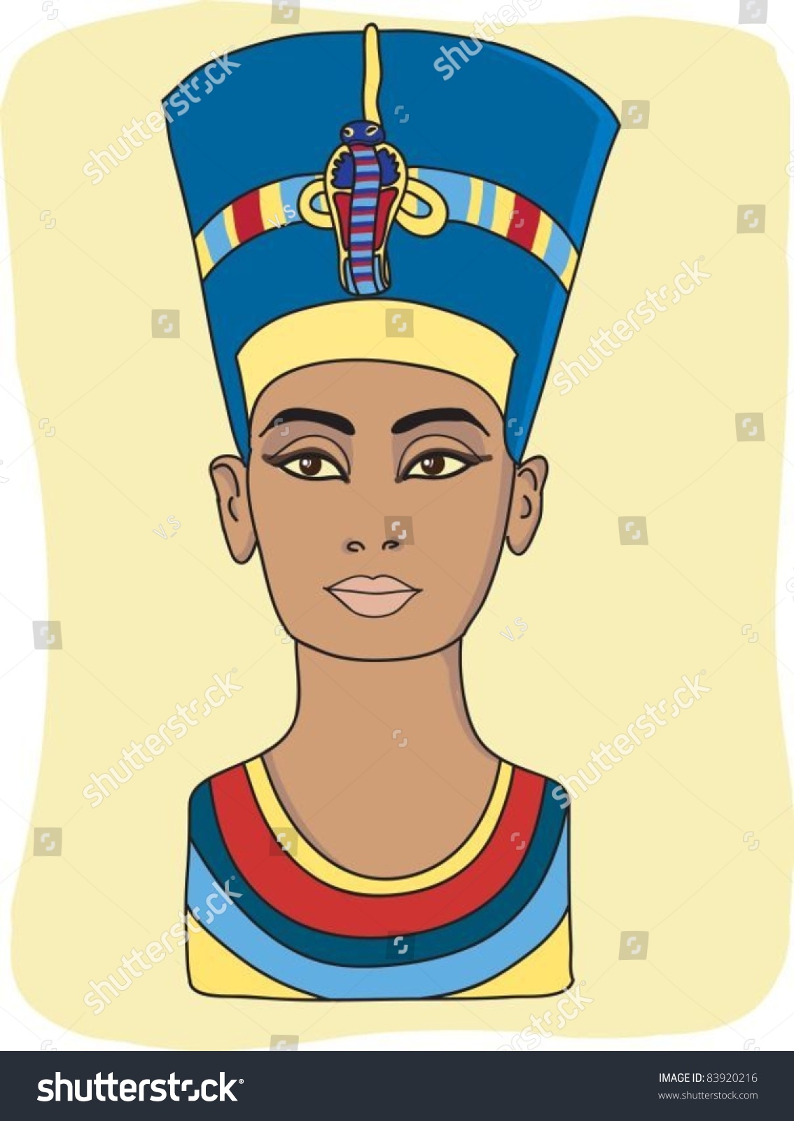 Головной убор Нефертити рисунок