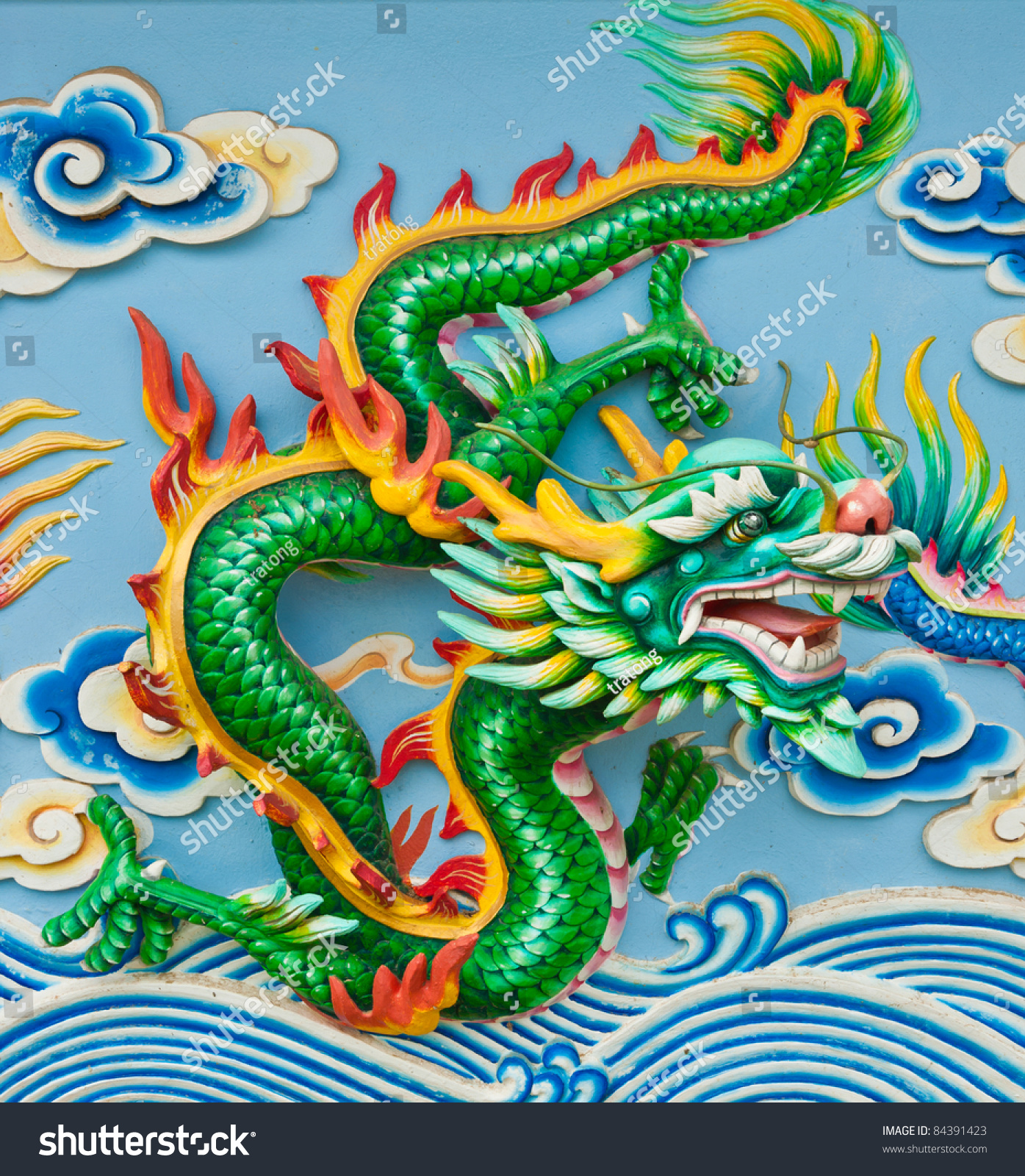 Китайский дракон зеленый