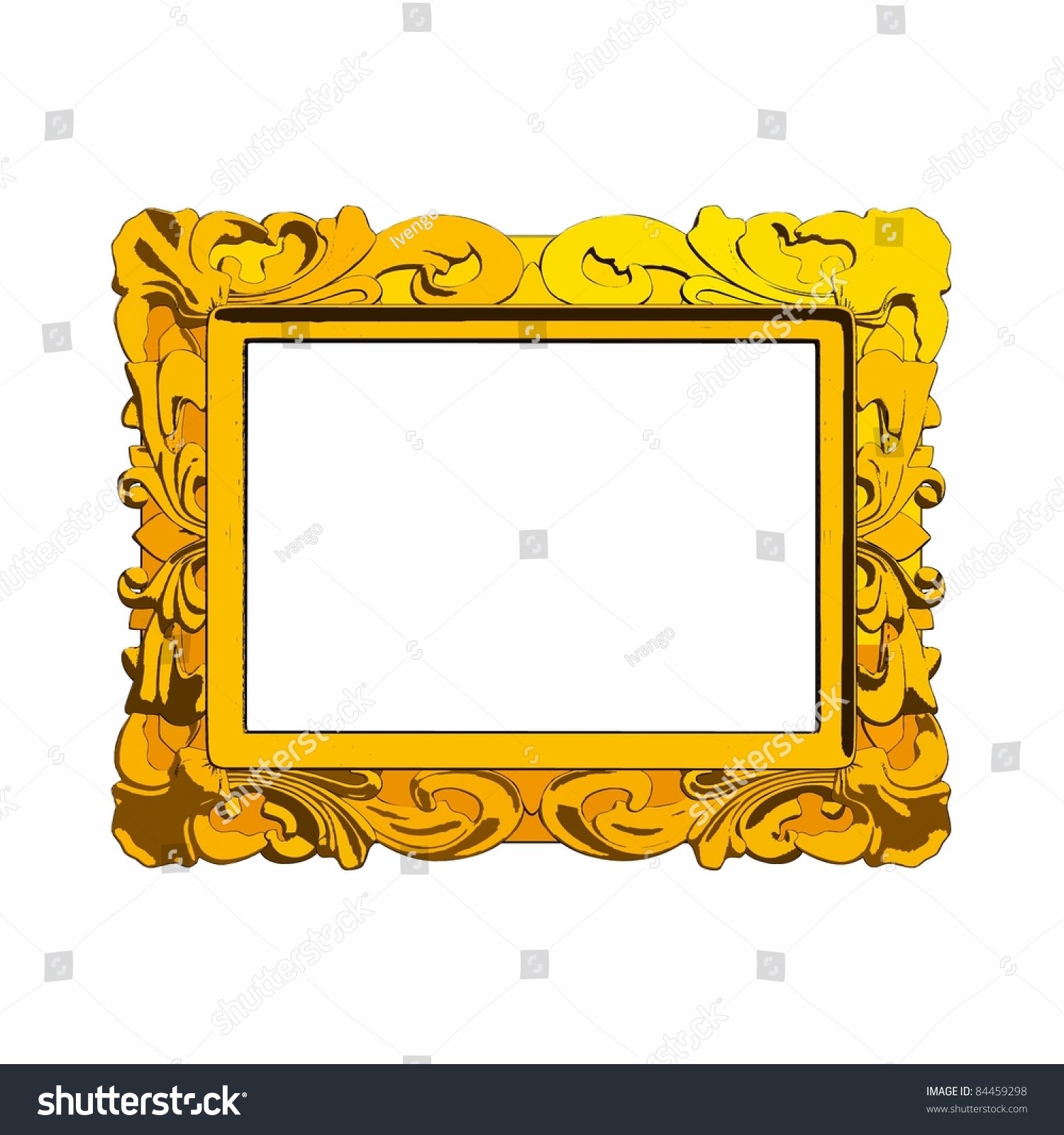 Vector Decorative Frame Over White Background Stock Vector (Royalty ...