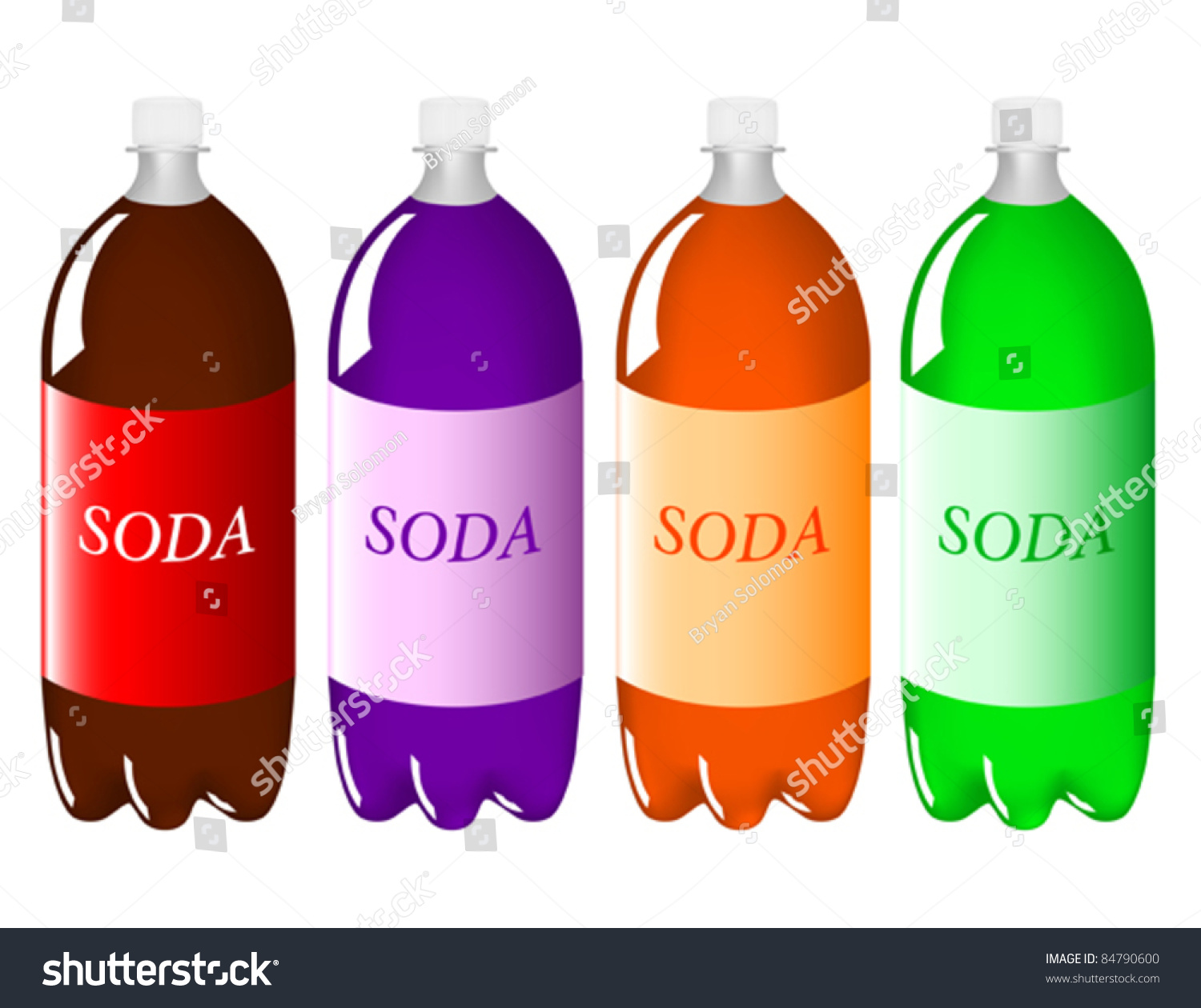 one liter bottle of soda clipart