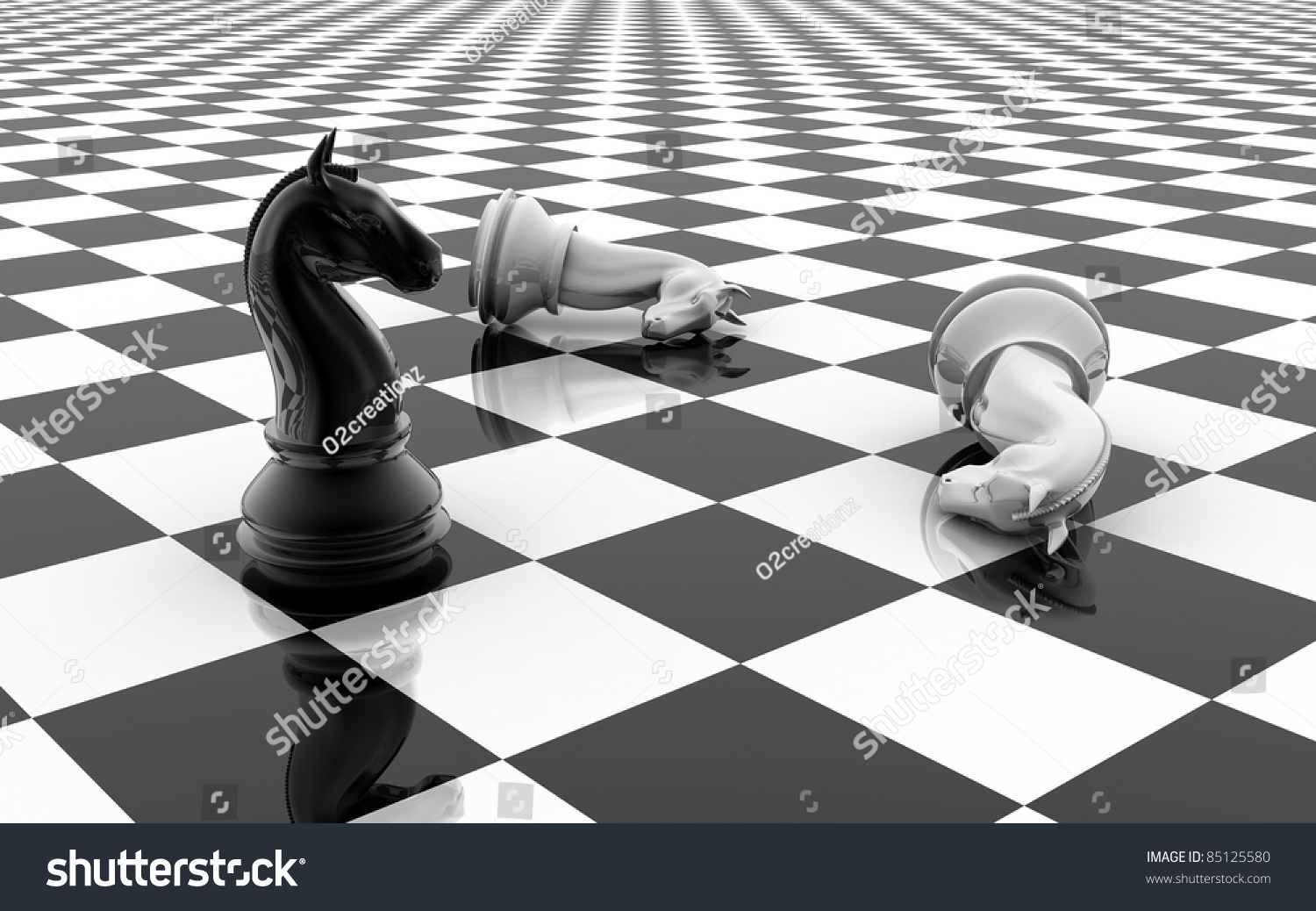 Конь на шахматной доске
