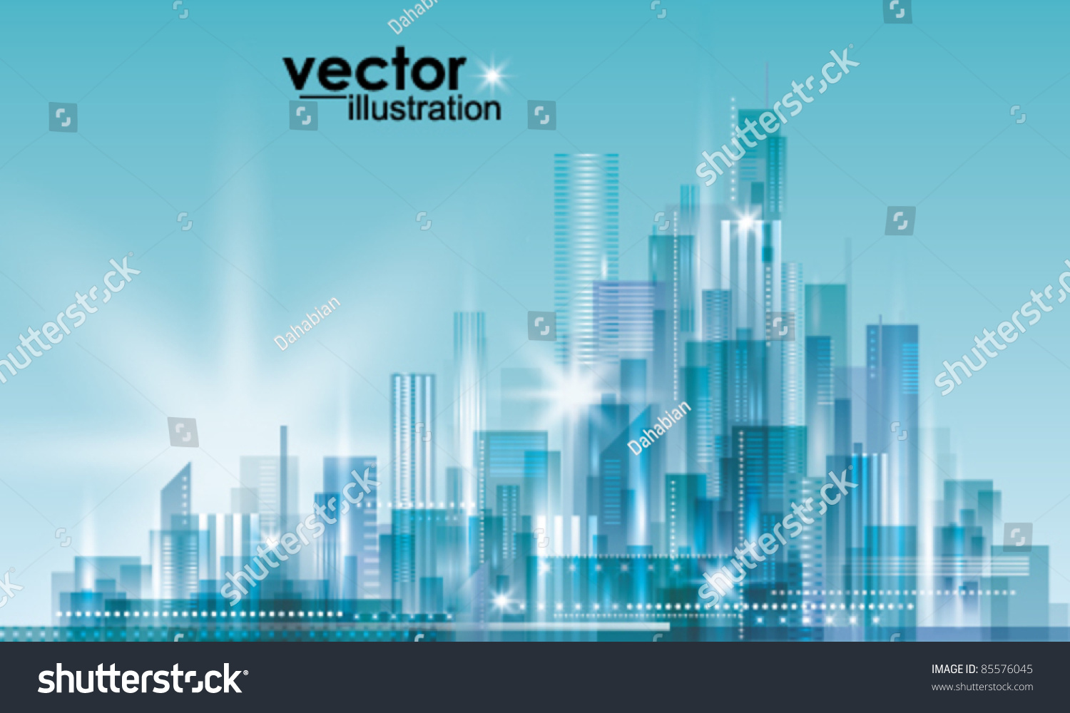 City Landscape Stock Vector (Royalty Free) 85576045 | Shutterstock