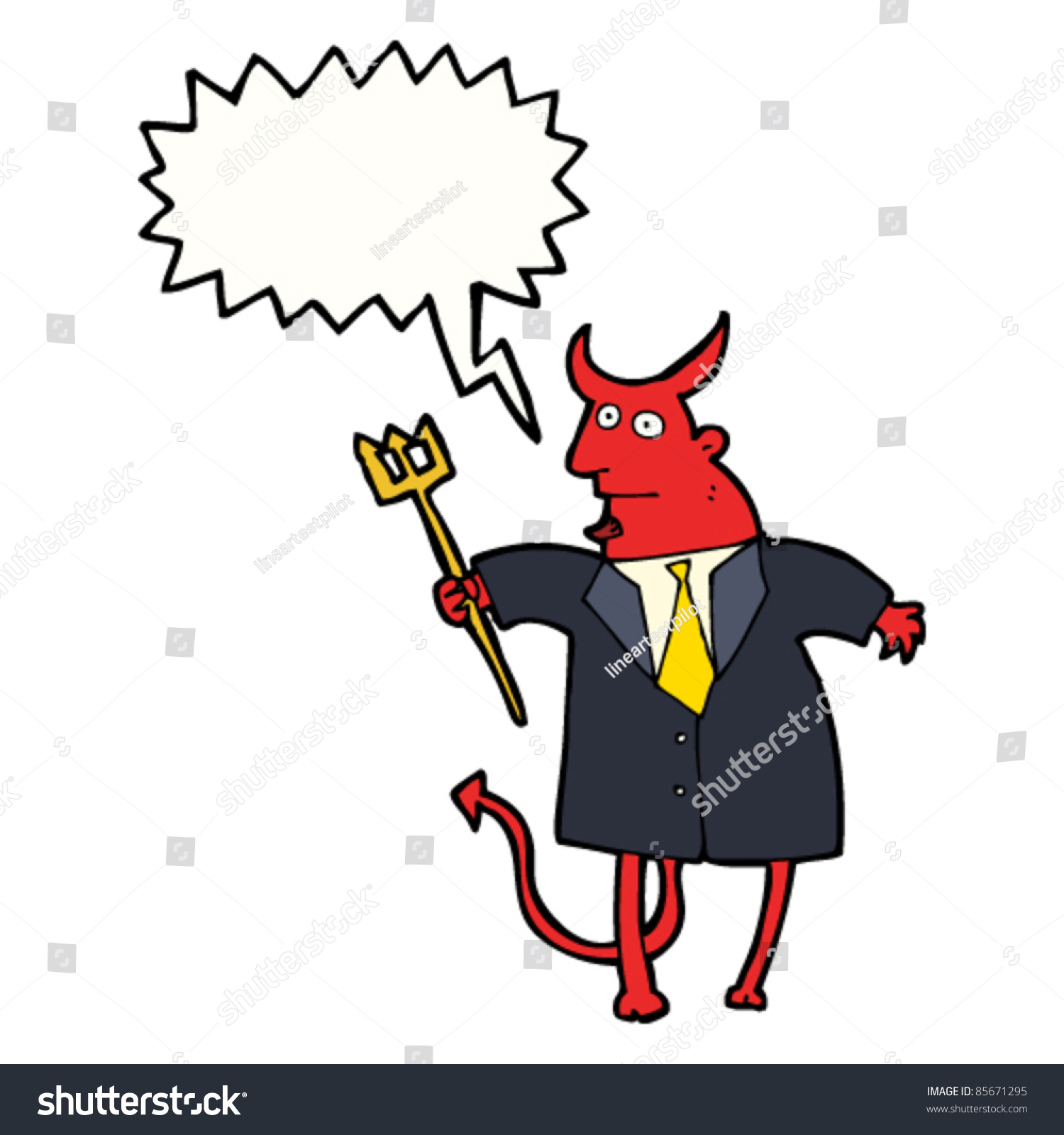 Cartoon Devil Suit Stock Vector (Royalty Free) 85671295 | Shutterstock