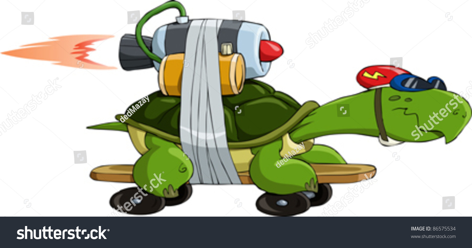 Turtle Jet Engine Vector Illustration Stock Vector (royalty Free 