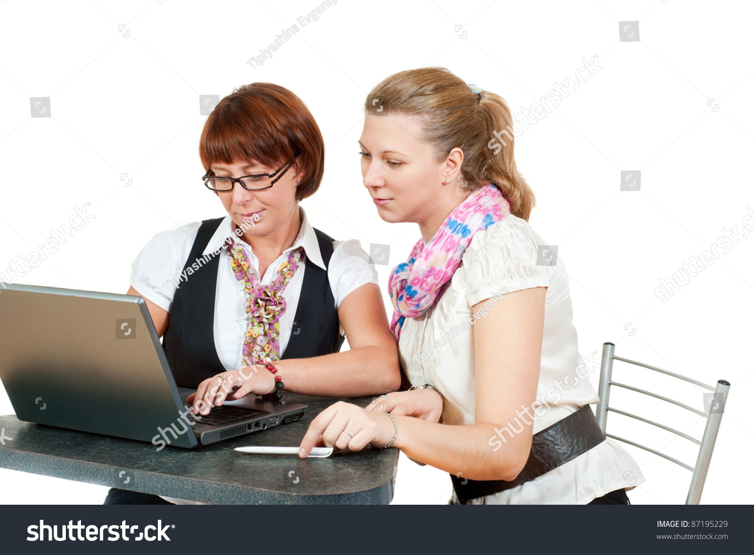 Two Office Girls Looking You Over Stock Photo 87195229 | Shutterstock