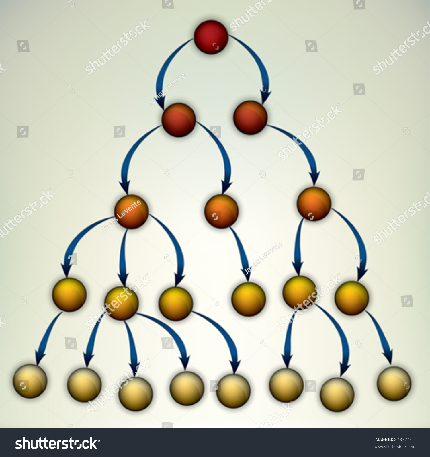 Business Tree Hierarchy Structure Stock Vector (Royalty Free) 87377441 ...