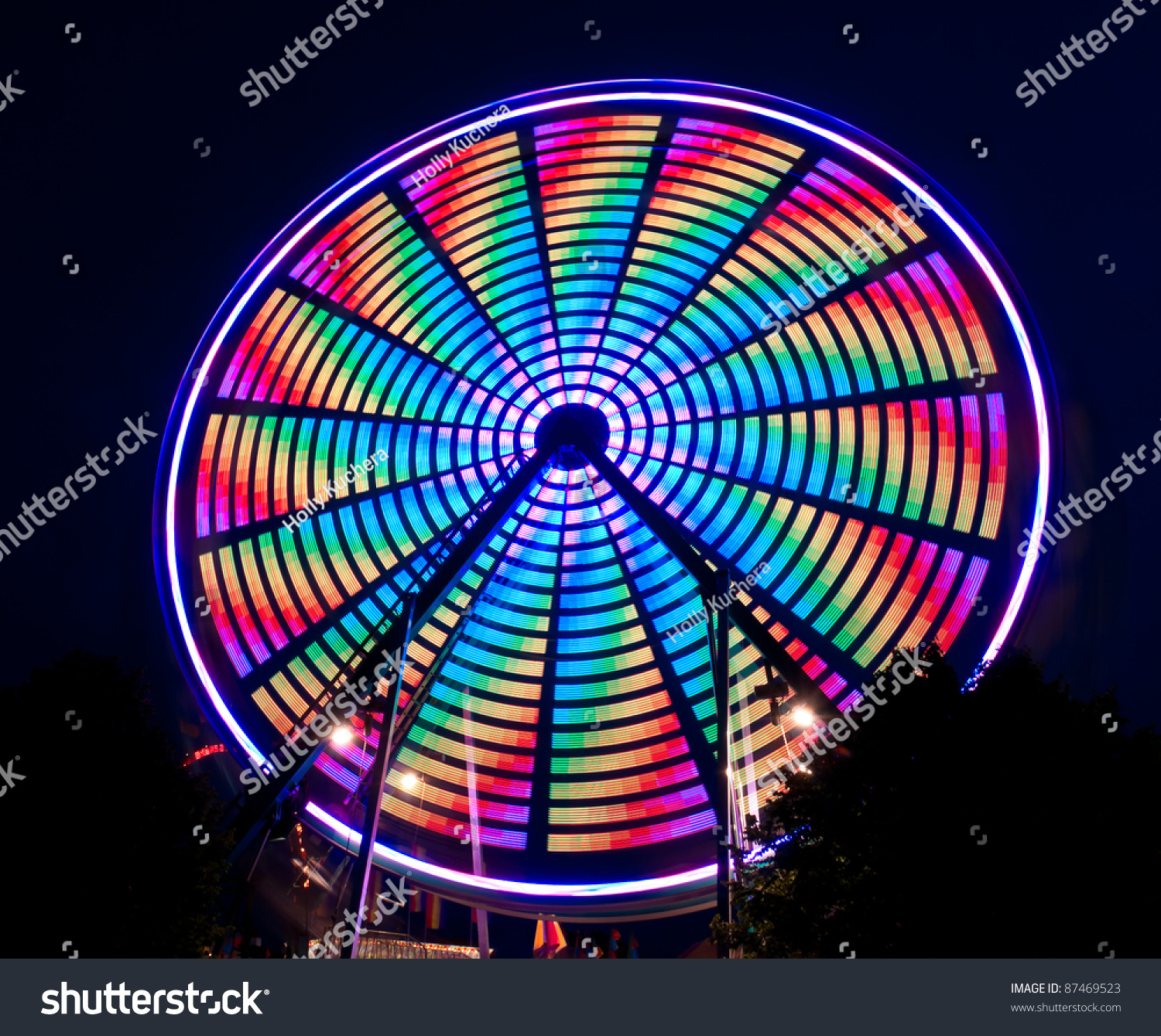 Bright Multicolored Spinning Ferris Wheel Patterns Stock Photo 87469523 ...