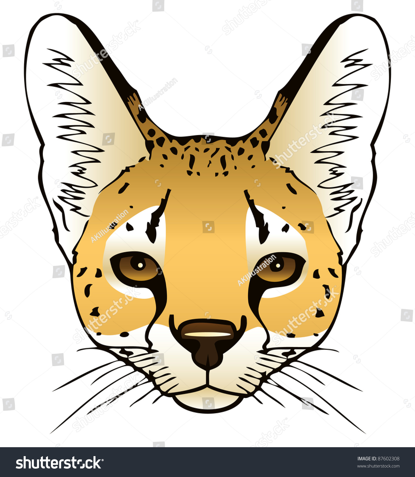 serval drawing