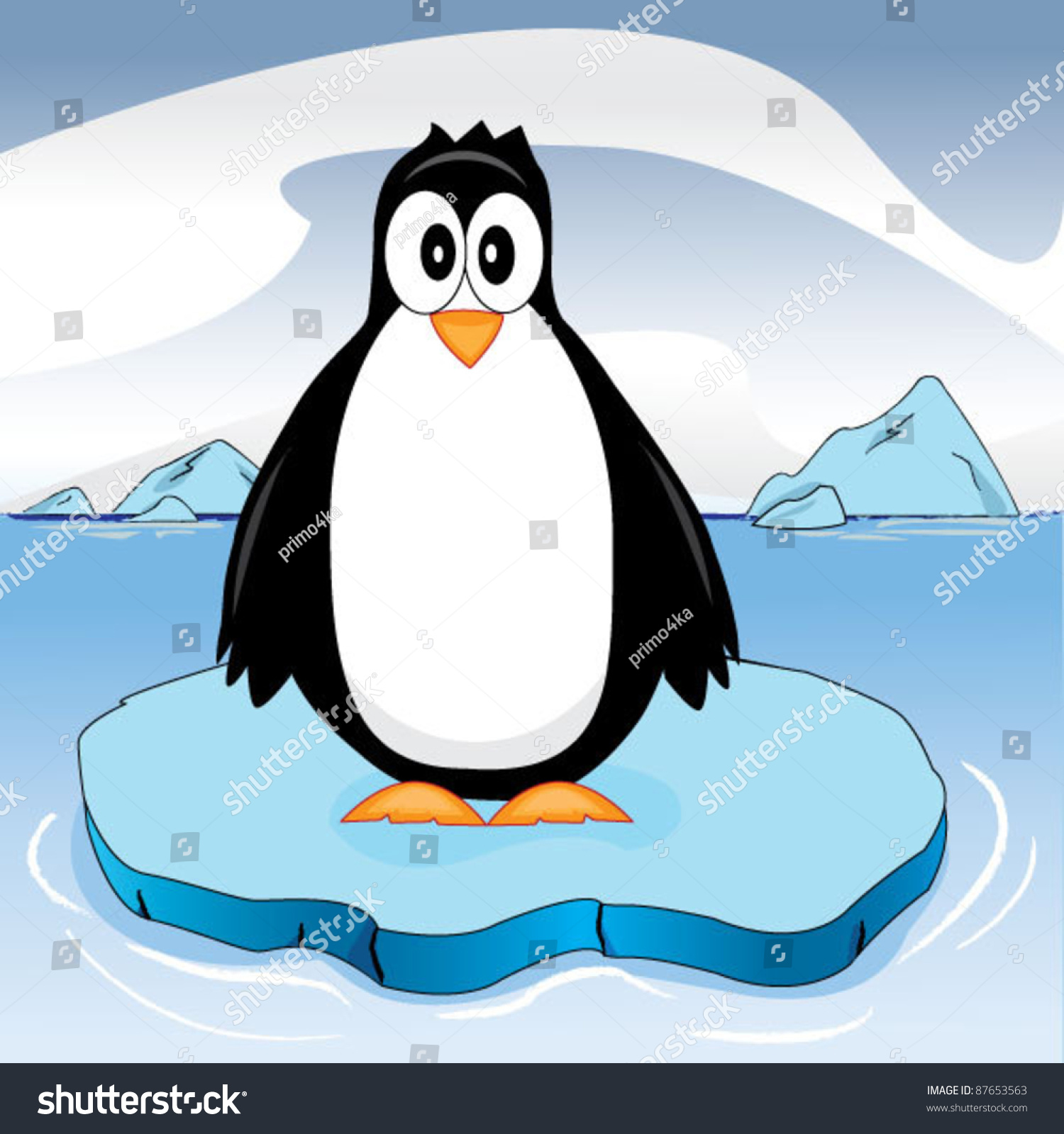 Пингвинчик на льдине