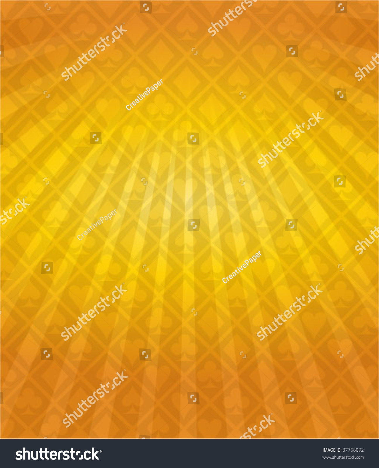 Vector Poker Gold Background Stock Vector (Royalty Free) 87758092