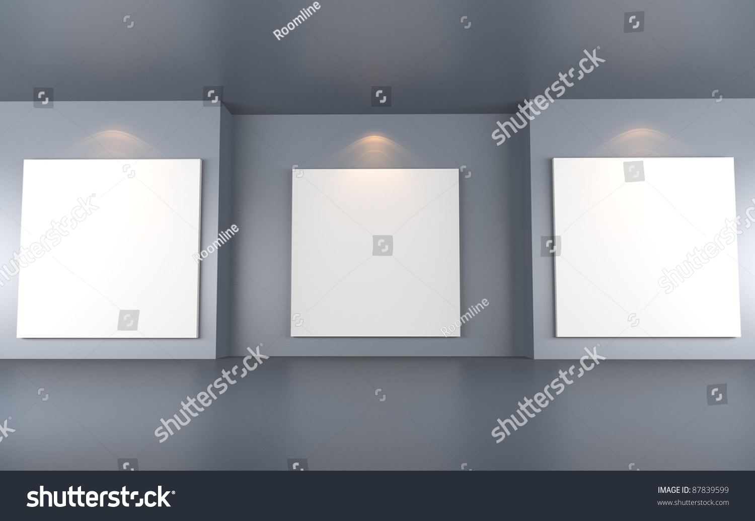 Empty Gallery Room Stock Illustration 87839599 | Shutterstock