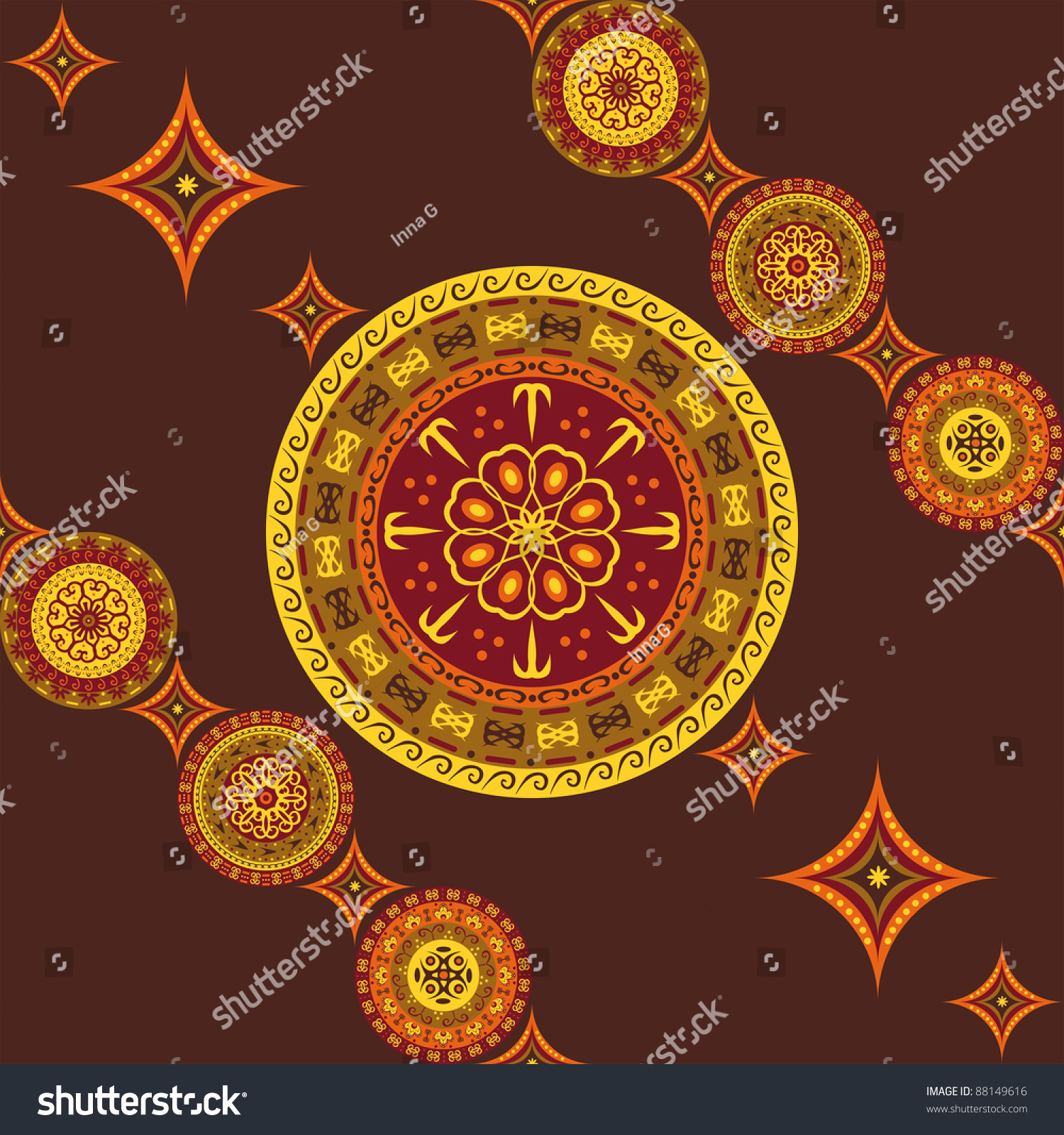 Indian Pattern Stock Vector (Royalty Free) 88149616 | Shutterstock