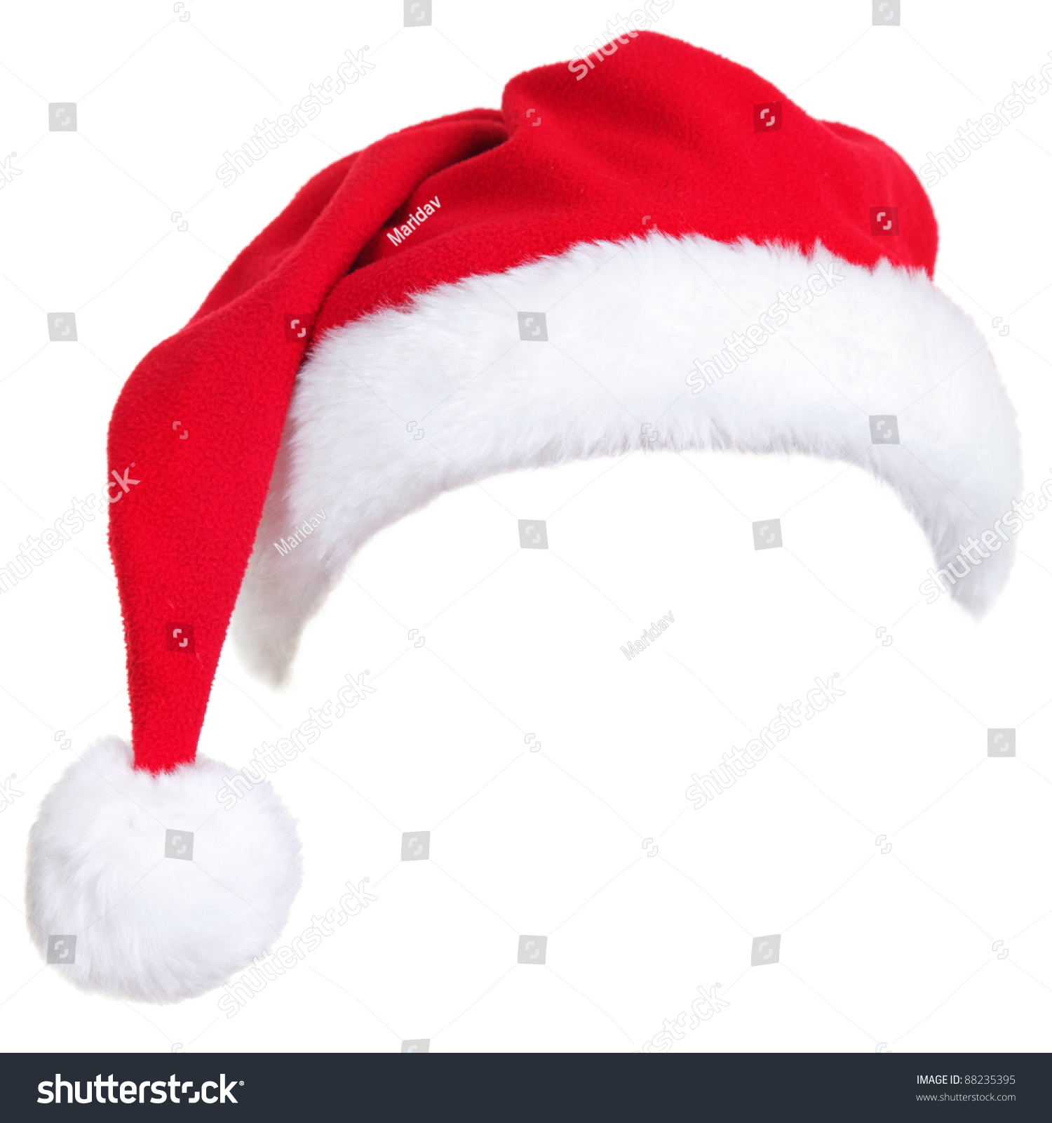 Новогодняя шляпа на белом фоне