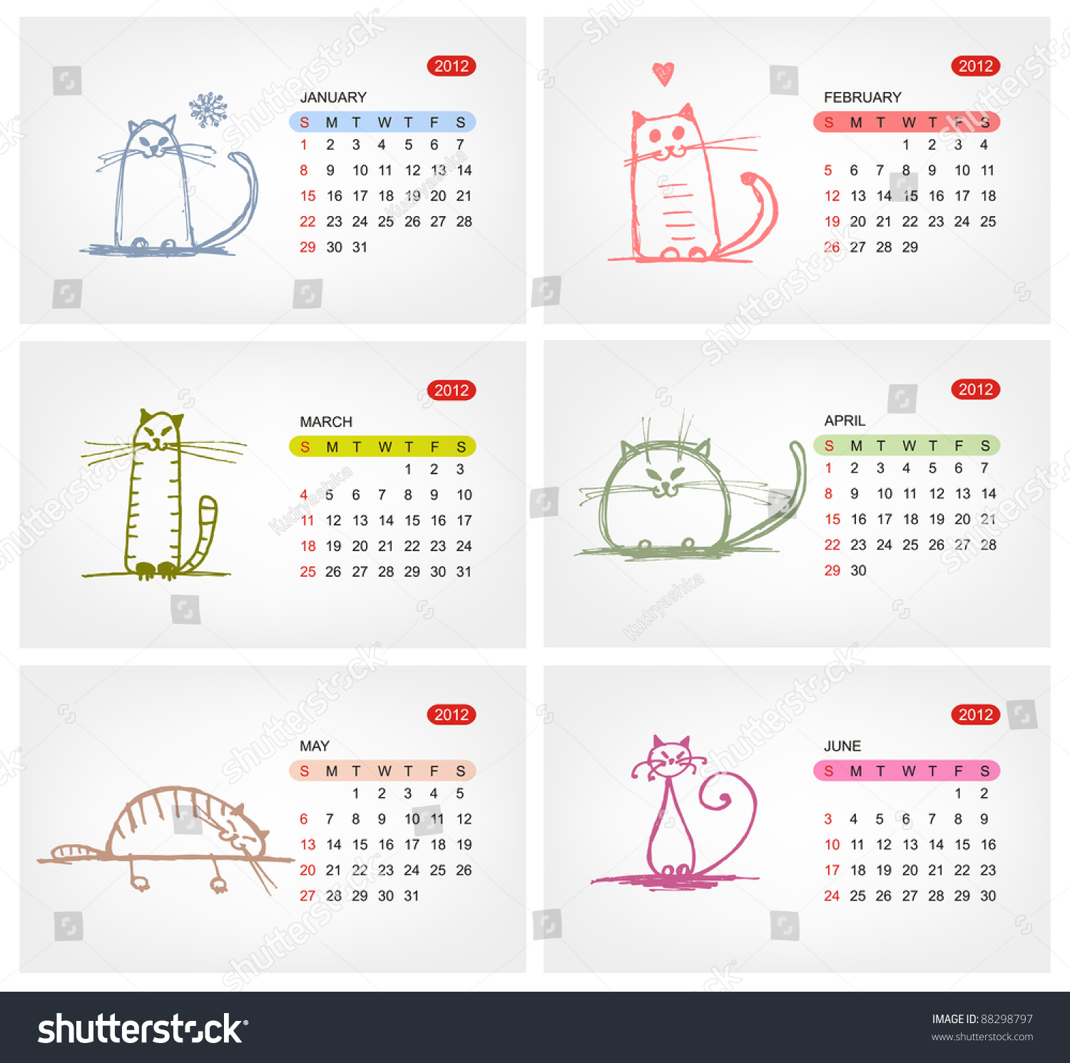 574 Cute Calendar 2012 Images, Stock Photos & Vectors | Shutterstock