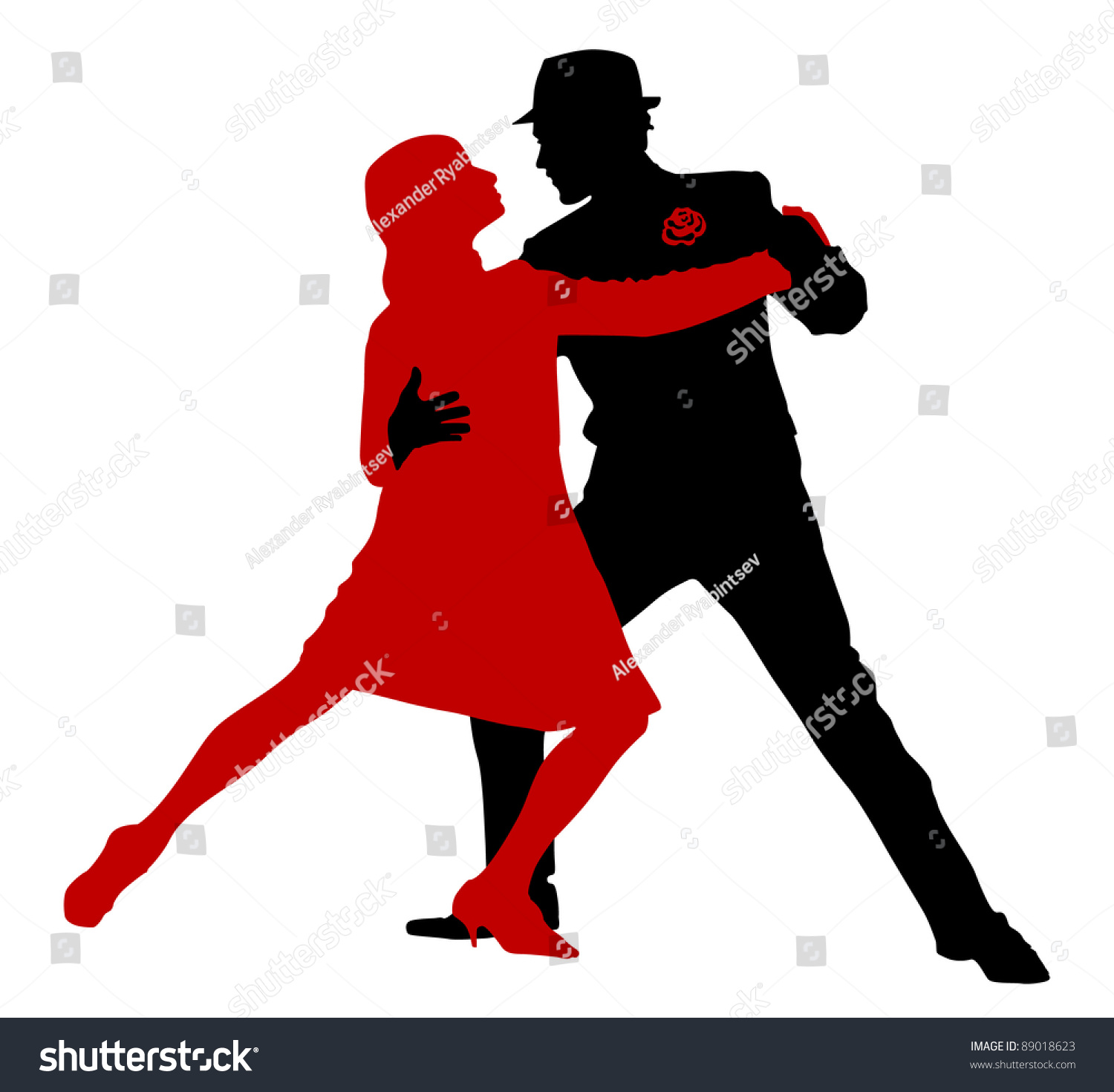 Tango Dancers Stock Vector (Royalty Free) 89018623 | Shutterstock