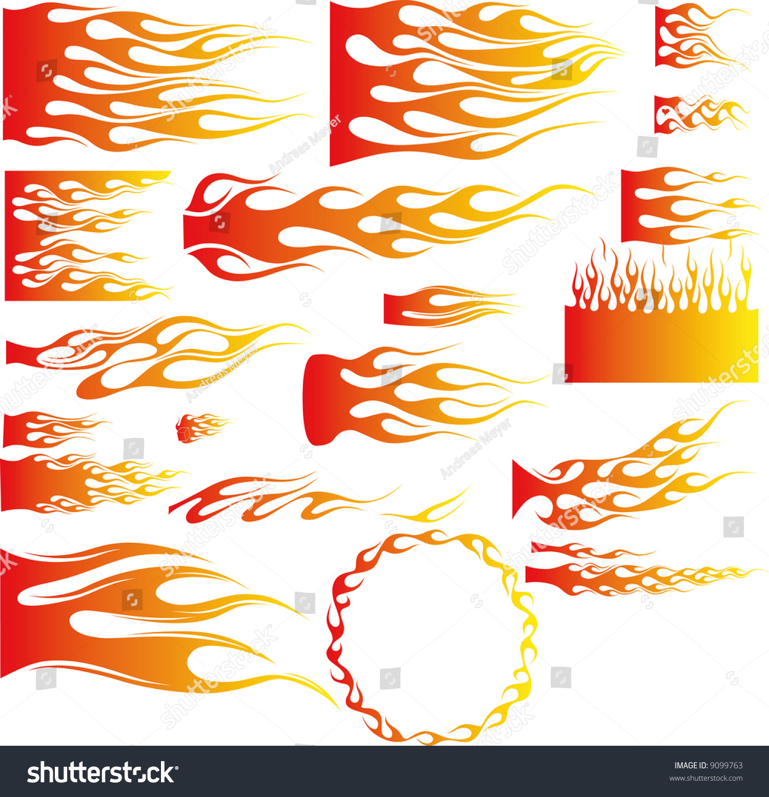 Illustratition Flamesvector Stock Vector (Royalty Free) 9099763 ...