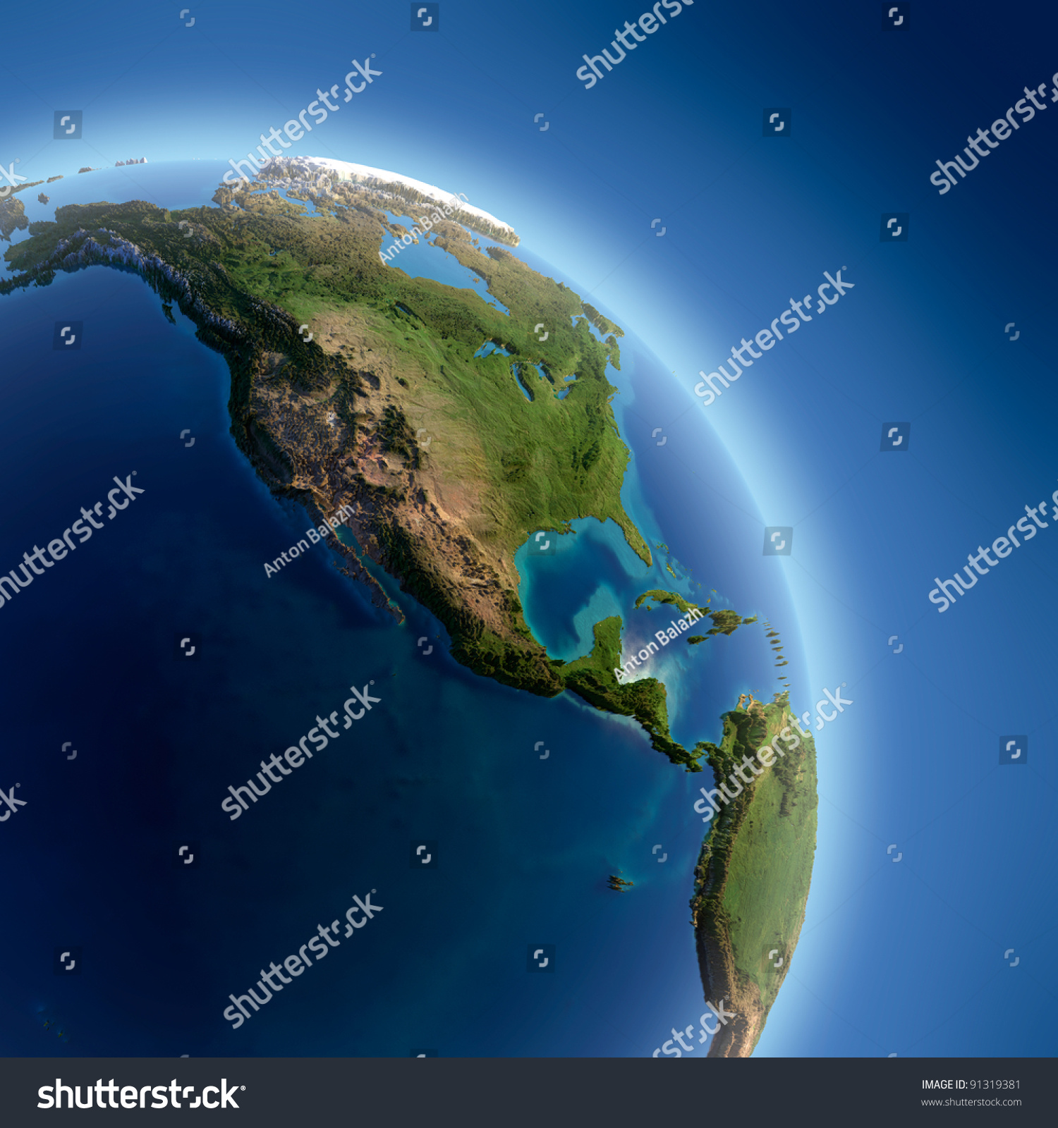 Fragment Earth High Relief Detailed Surface Stock Illustration 91319381 ...