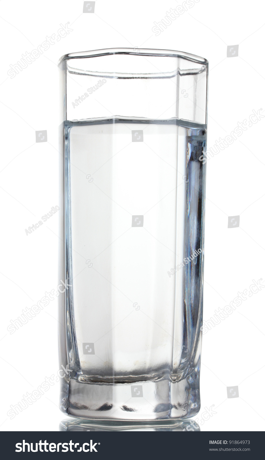 One Glass Water Isolated On White Stock Photo 91864973 | Shutterstock