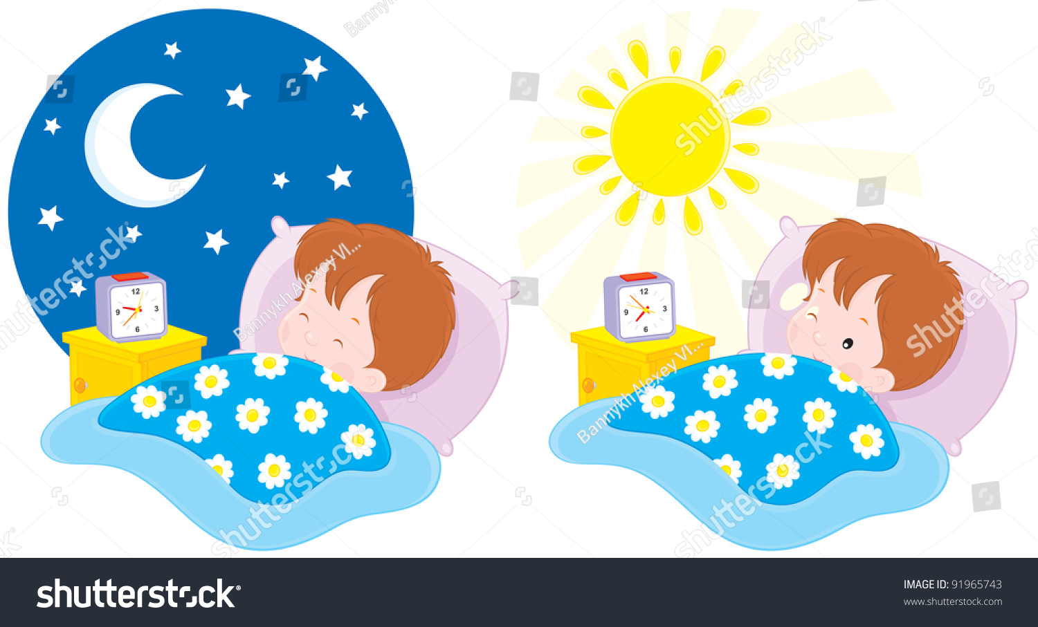 Иллюстрация здоровый сон для детей