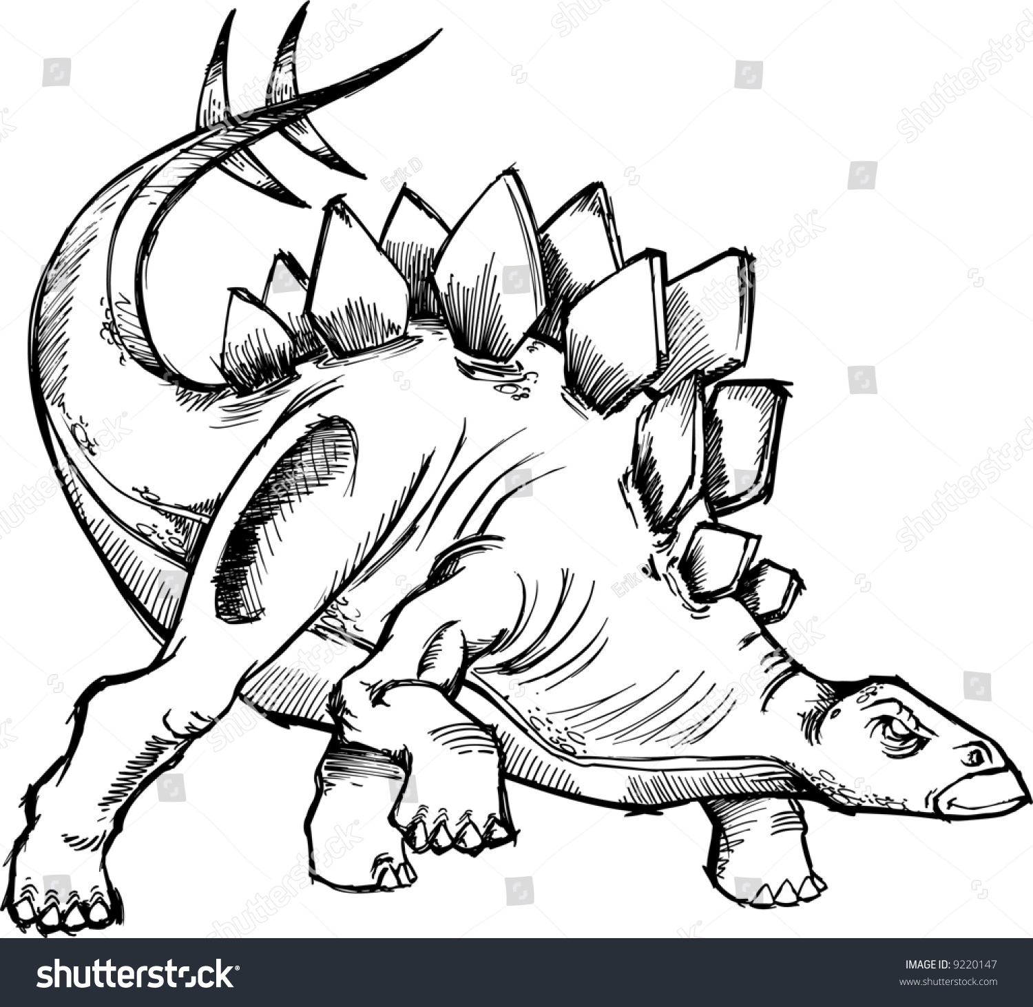 Стегозавр эскиз