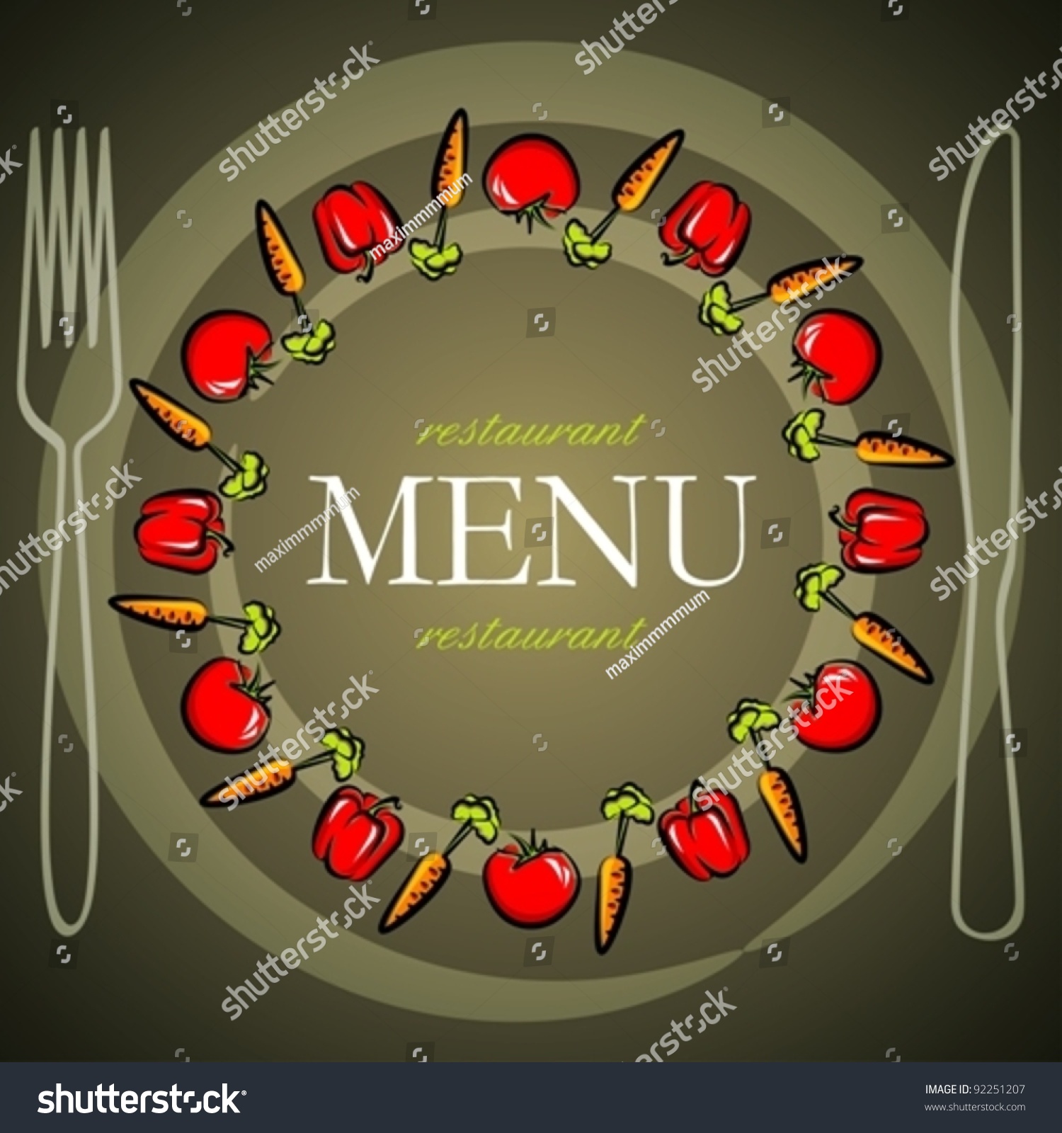 Restaurant Menu Design Stock Vector Royalty Free 92251207 Shutterstock 9554