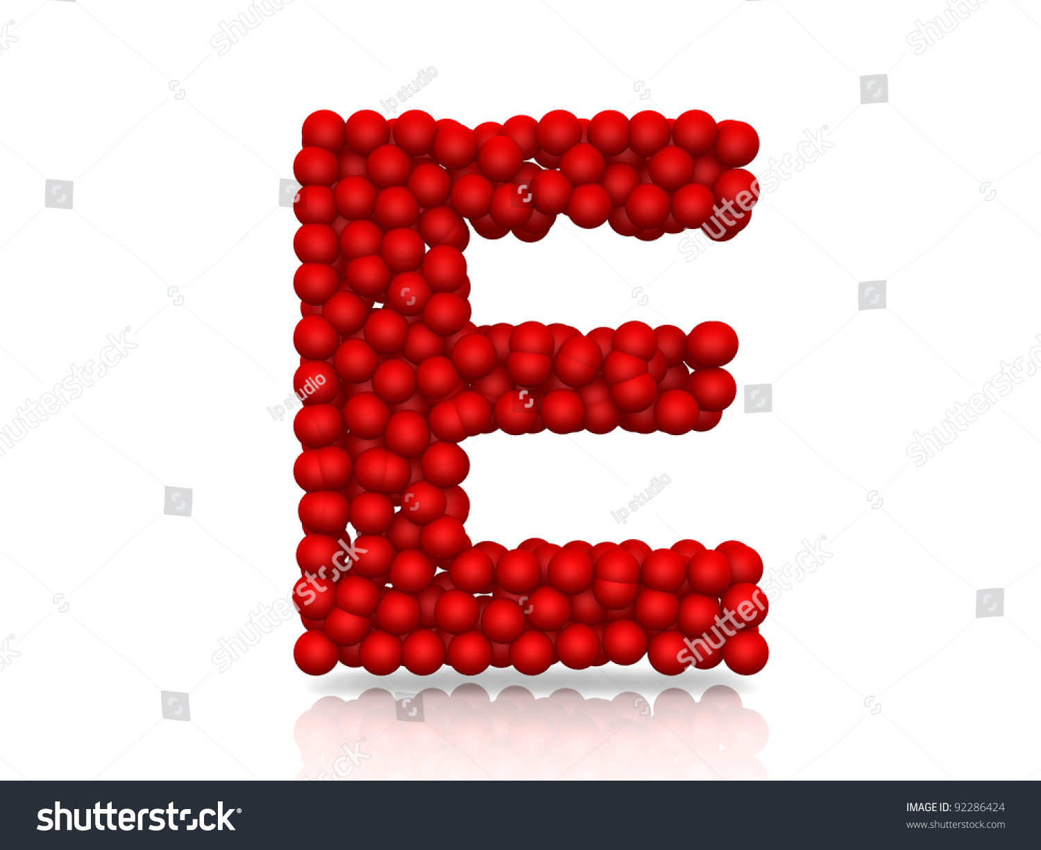 Shape Letter E Made 3d Spheres Stock Illustration 92286424 | Shutterstock