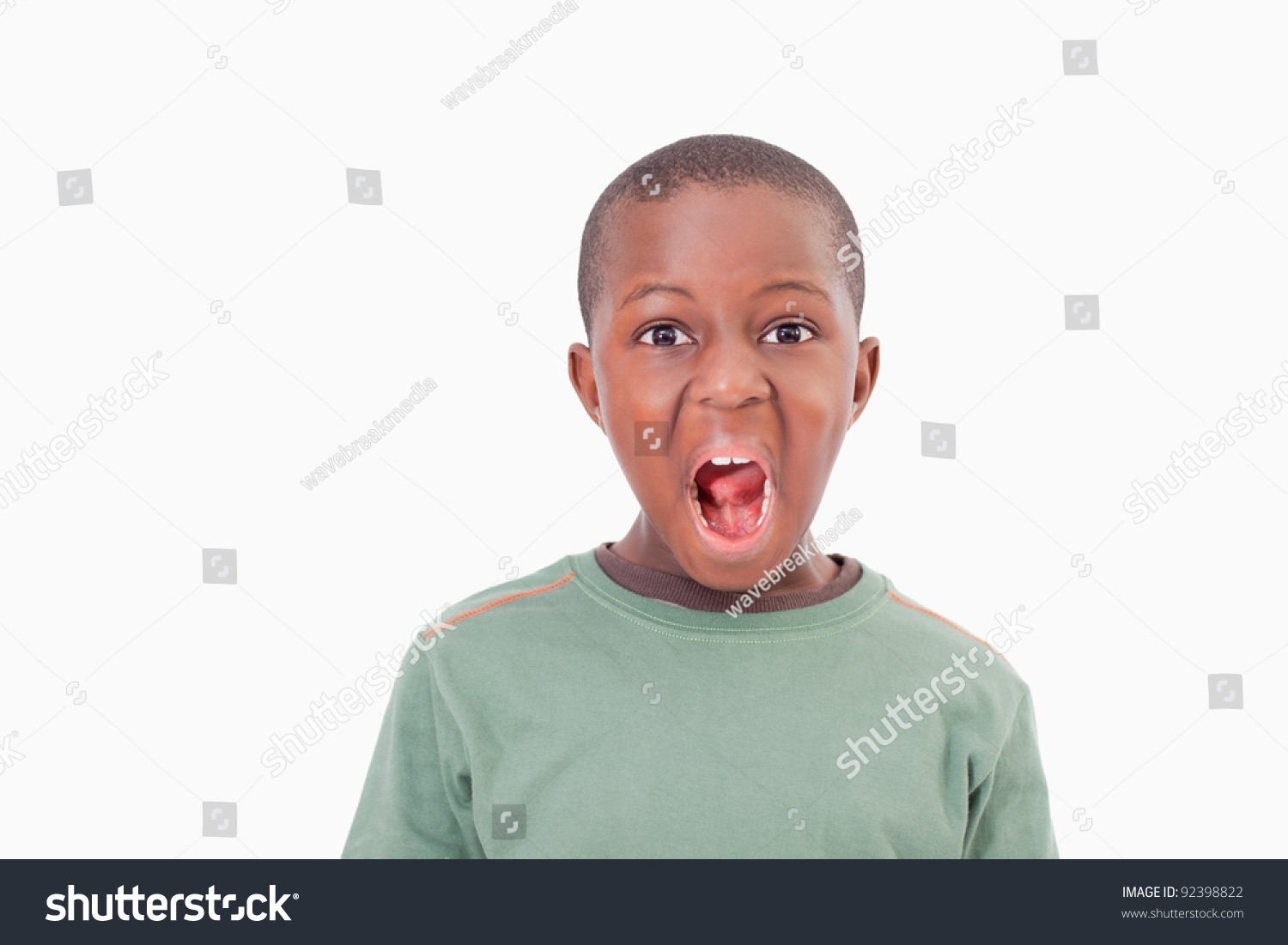 Boy Mouth Open Against White Background Stock Photo 92398822 | Shutterstock