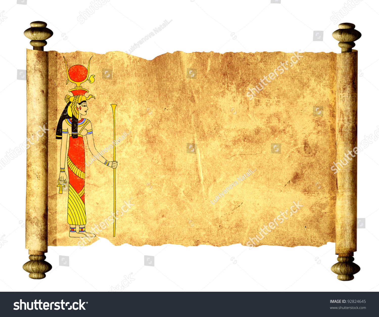 Египетский пергамент с рисунком