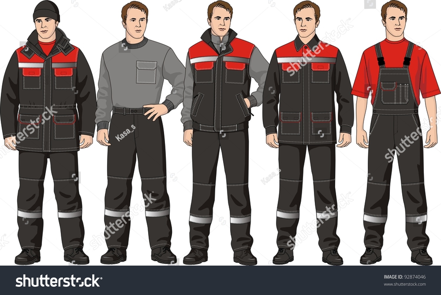 Clothes Complete Set Consists Jacket Trousers Stock Vector (Royalty ...