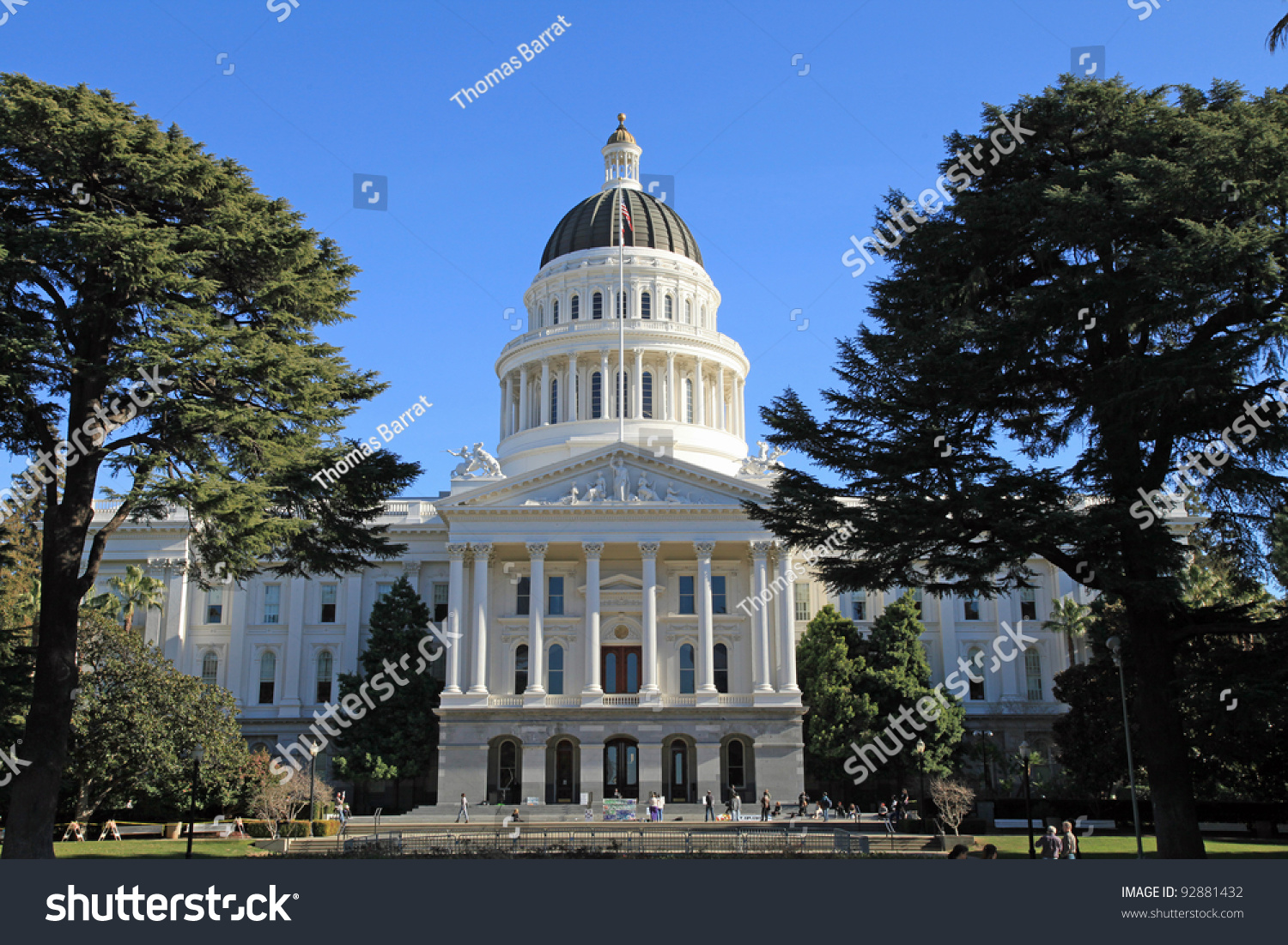 Beautiful State Capitol Building Sacramento California Stock Photo ...