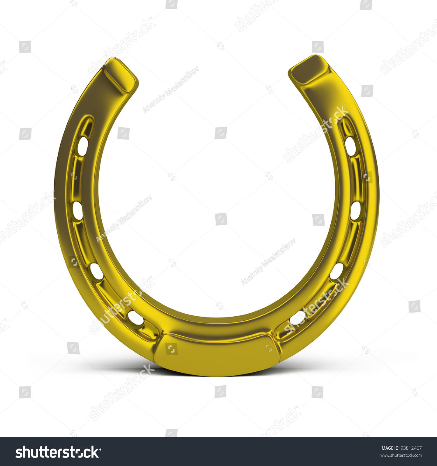 Golden Horseshoe 3d Image Isolated White Stock Illustration 93812467 ...