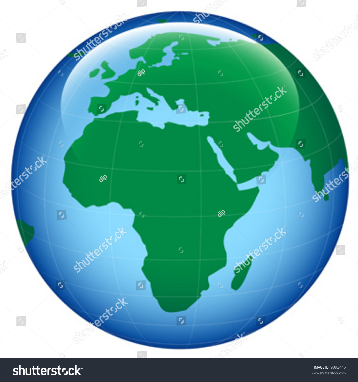 Shiny Planet Earth Map Illustration Stock Vector (Royalty Free) 9393445 ...