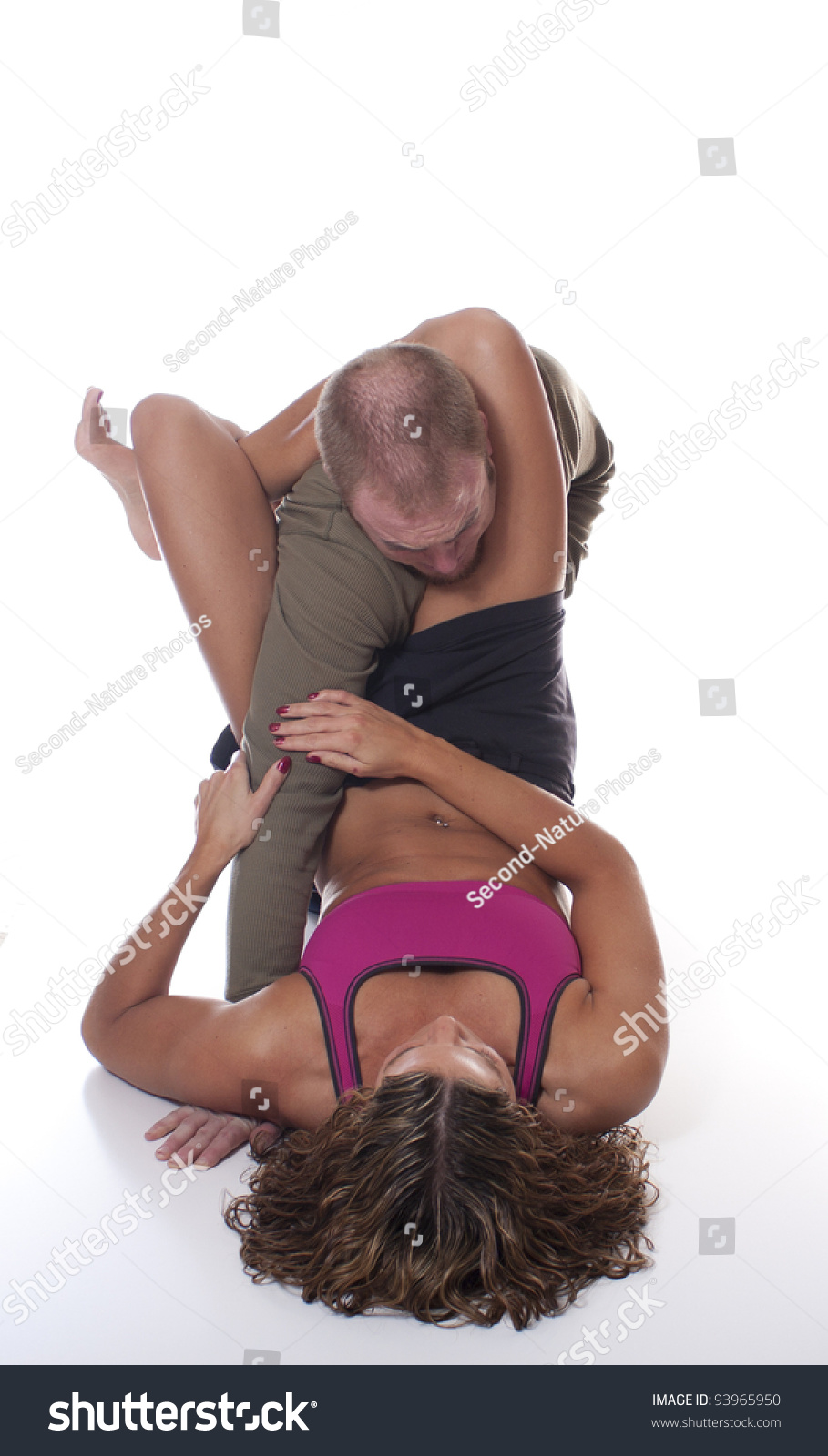 Woman Mma Attire Applying Triangle Choke Foto Stok 93965950 Shutterstock.