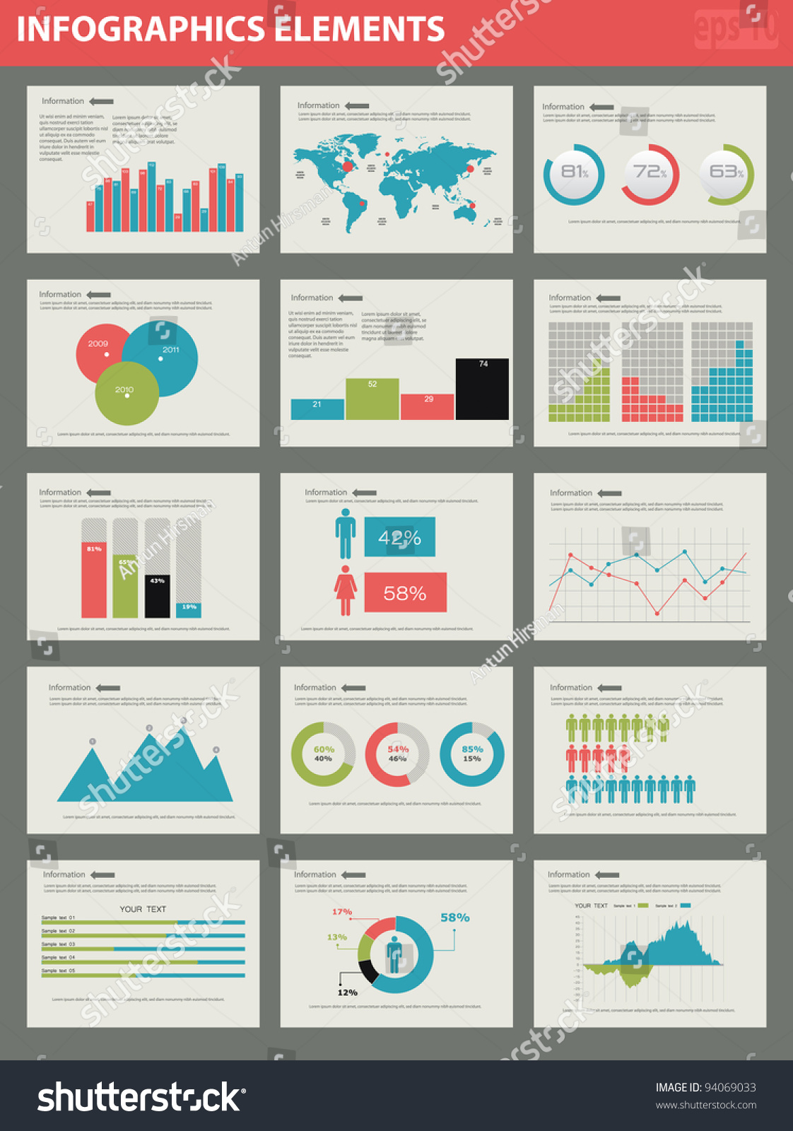 Detail Infographic Vector Illustration World Map Stock Vector (Royalty ...