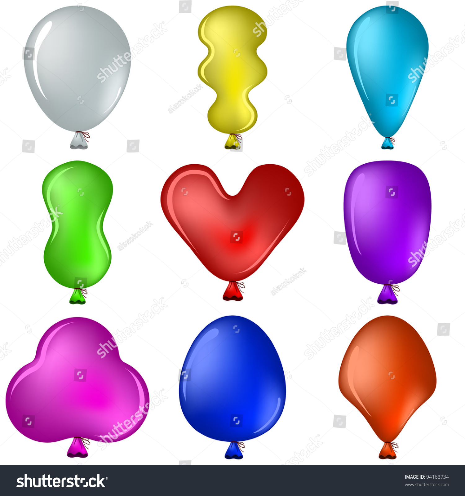 Воздушные шары разной формы