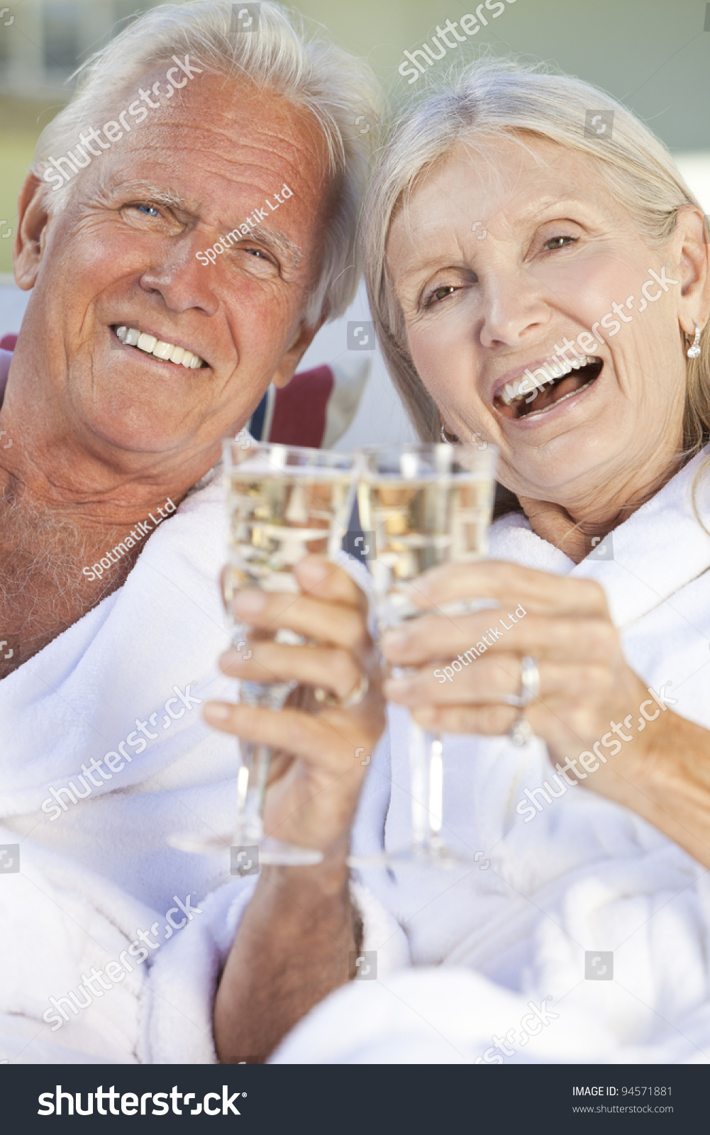 Happy Senior Man Woman Couple Sitting Stock Photo Shutterstock