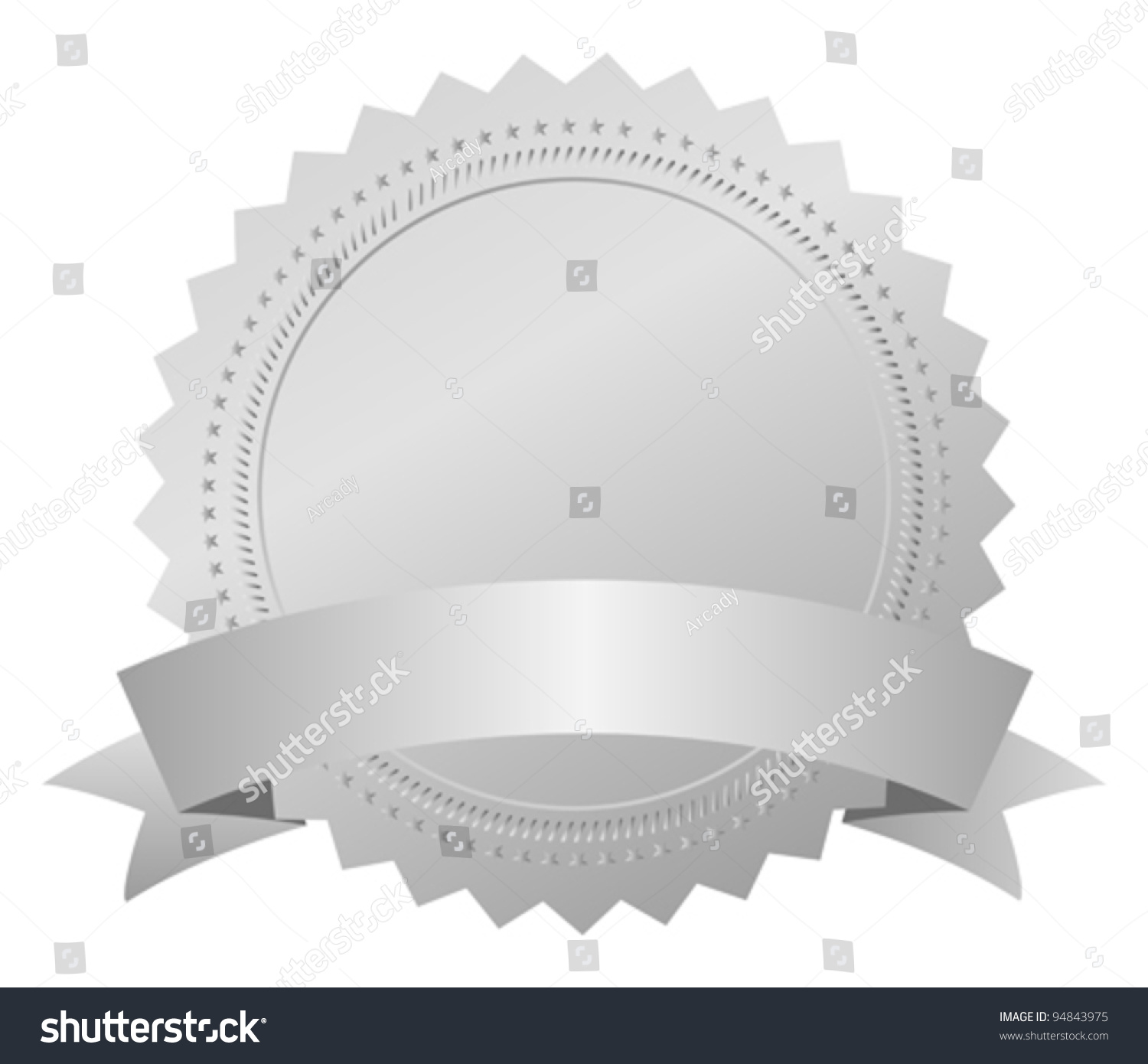 Silver Award Medal Vector Illustration Stock Vector (Royalty Free ...