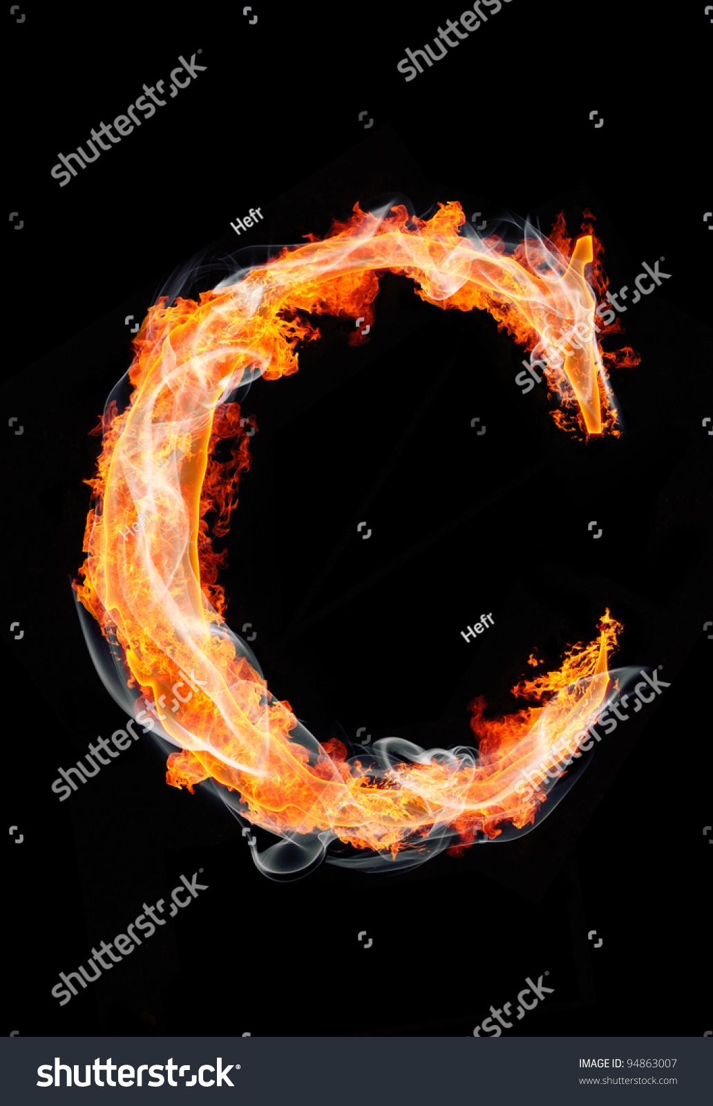 Fire Letter C Stock Photo 94863007 | Shutterstock