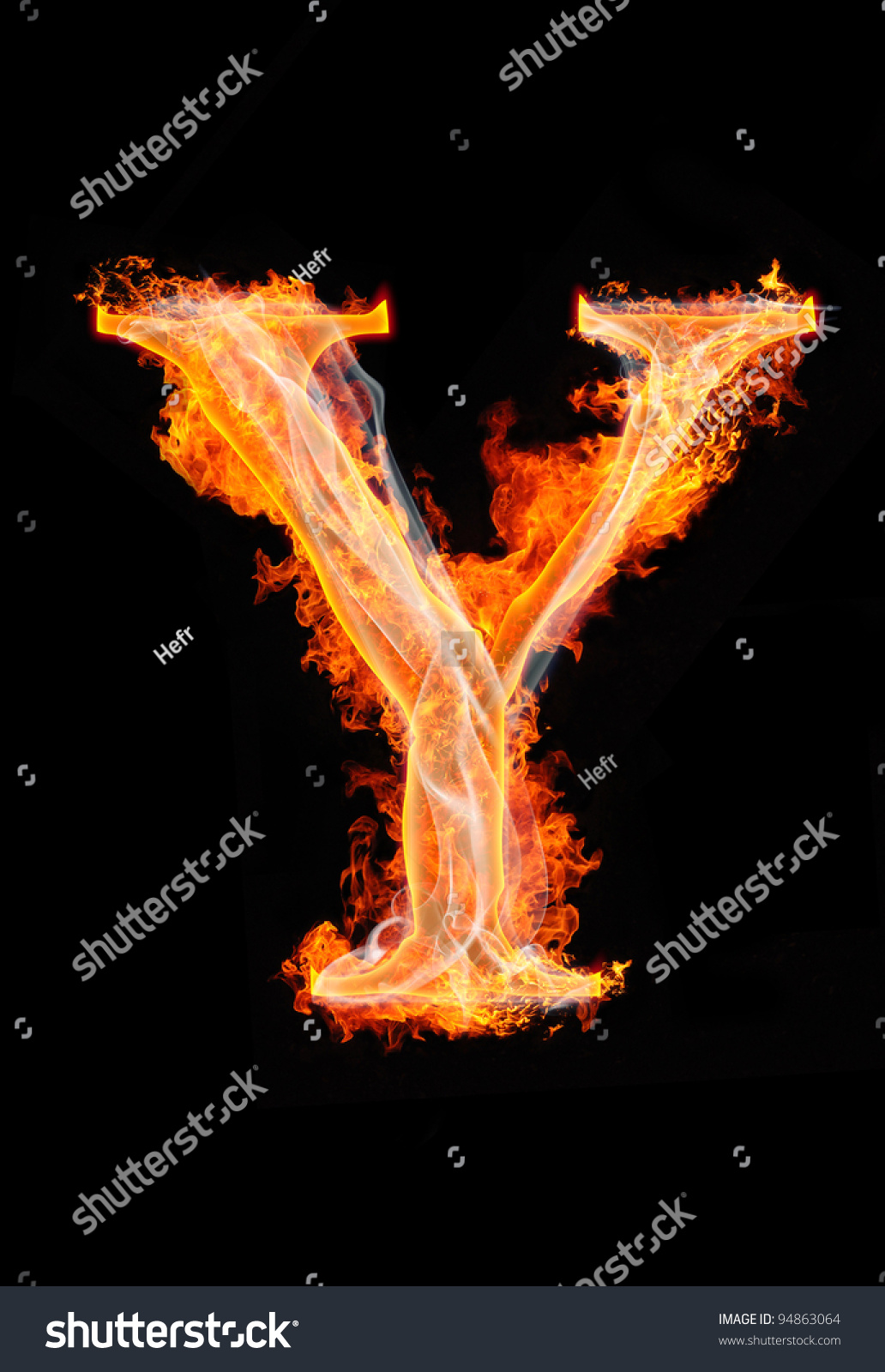 Fire Letter Y Stock Photo 94863064 | Shutterstock