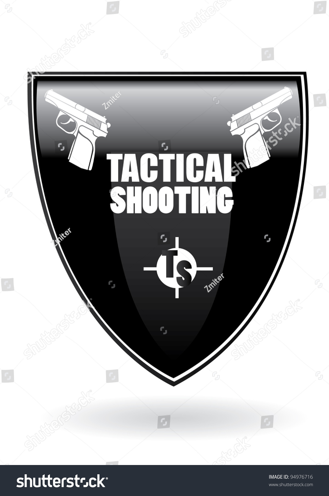 Shield Logo Gun Vector Illustration Stock Vector (Royalty Free ...