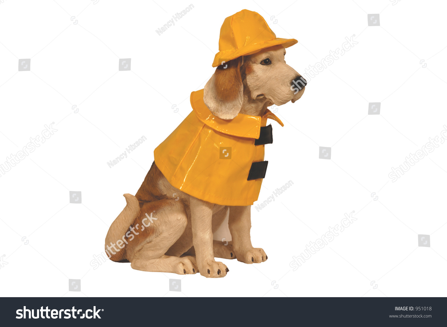 yellow raincoat and hat for dogs