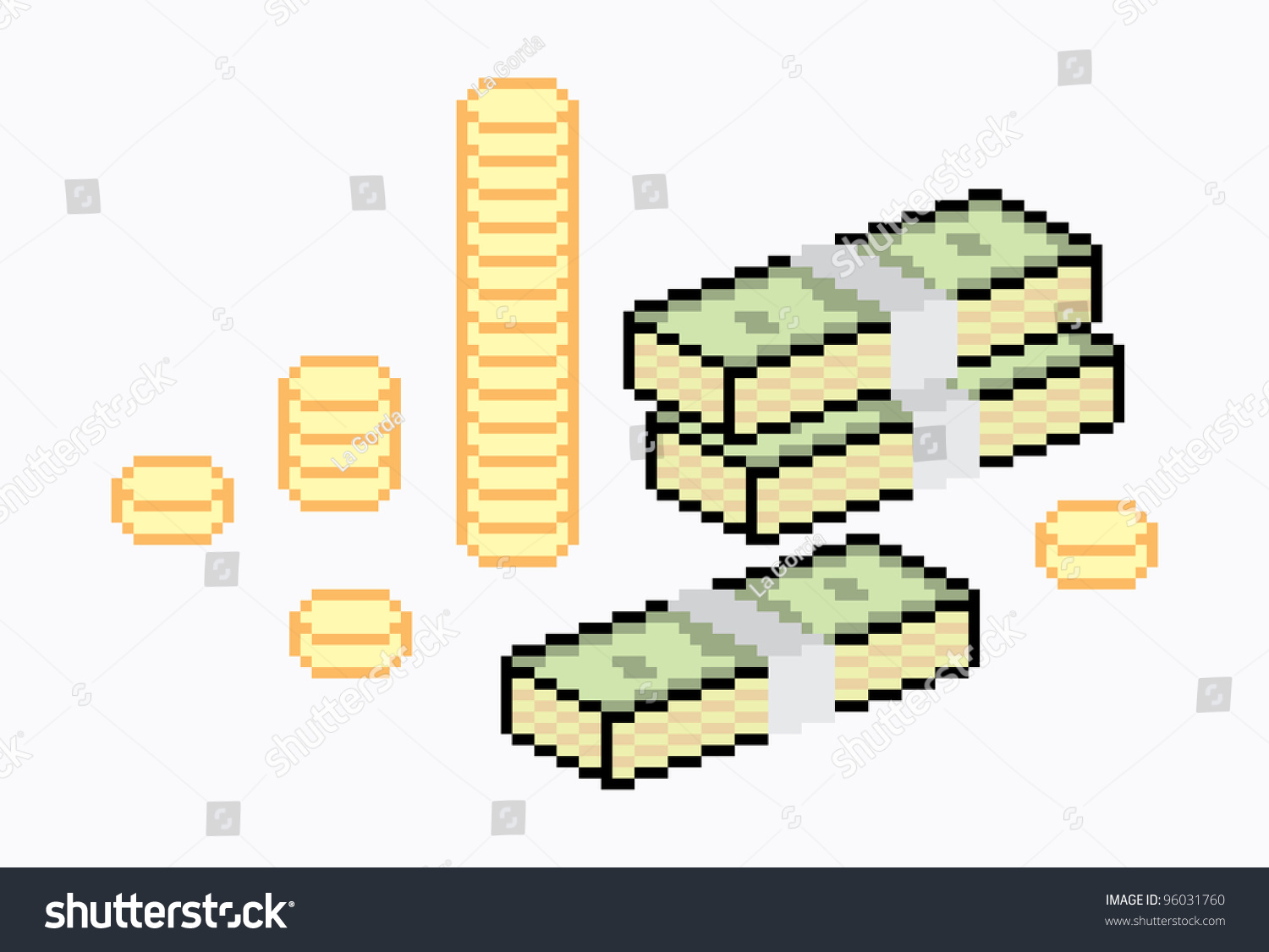 Пиксельный деньги