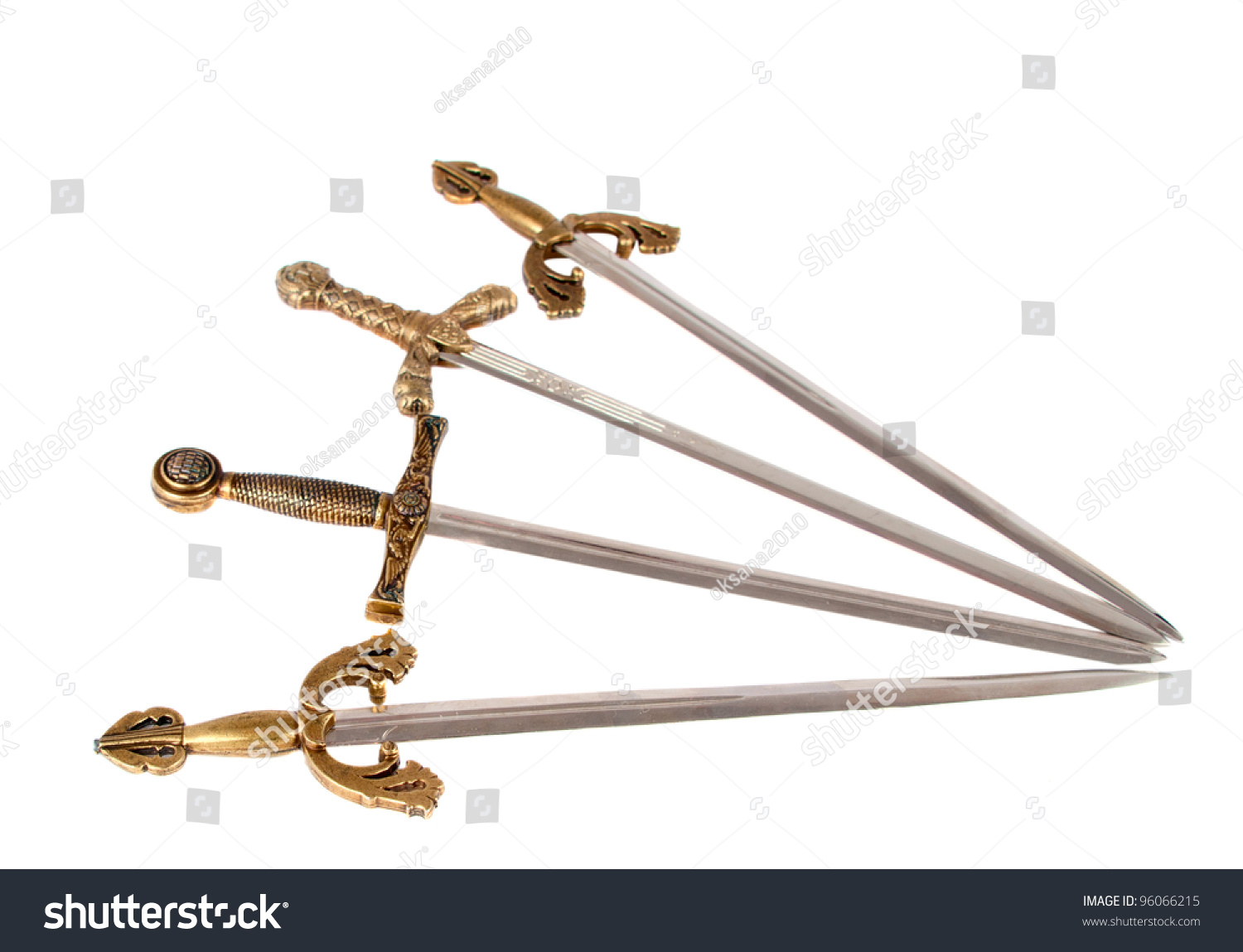 Swords Isolated On White Background Stock Photo 96066215 | Shutterstock