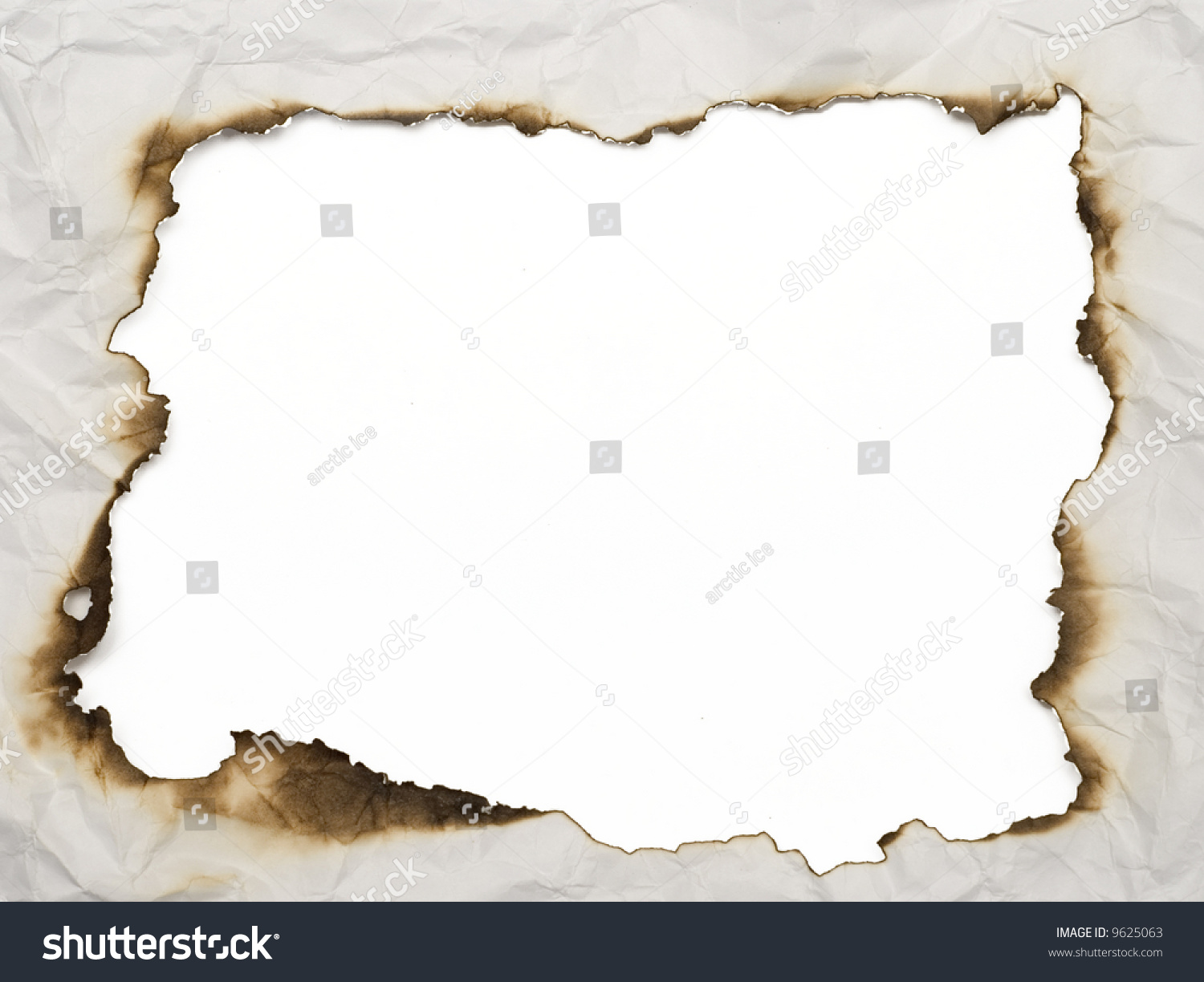 Рамка обгоревшая бумага