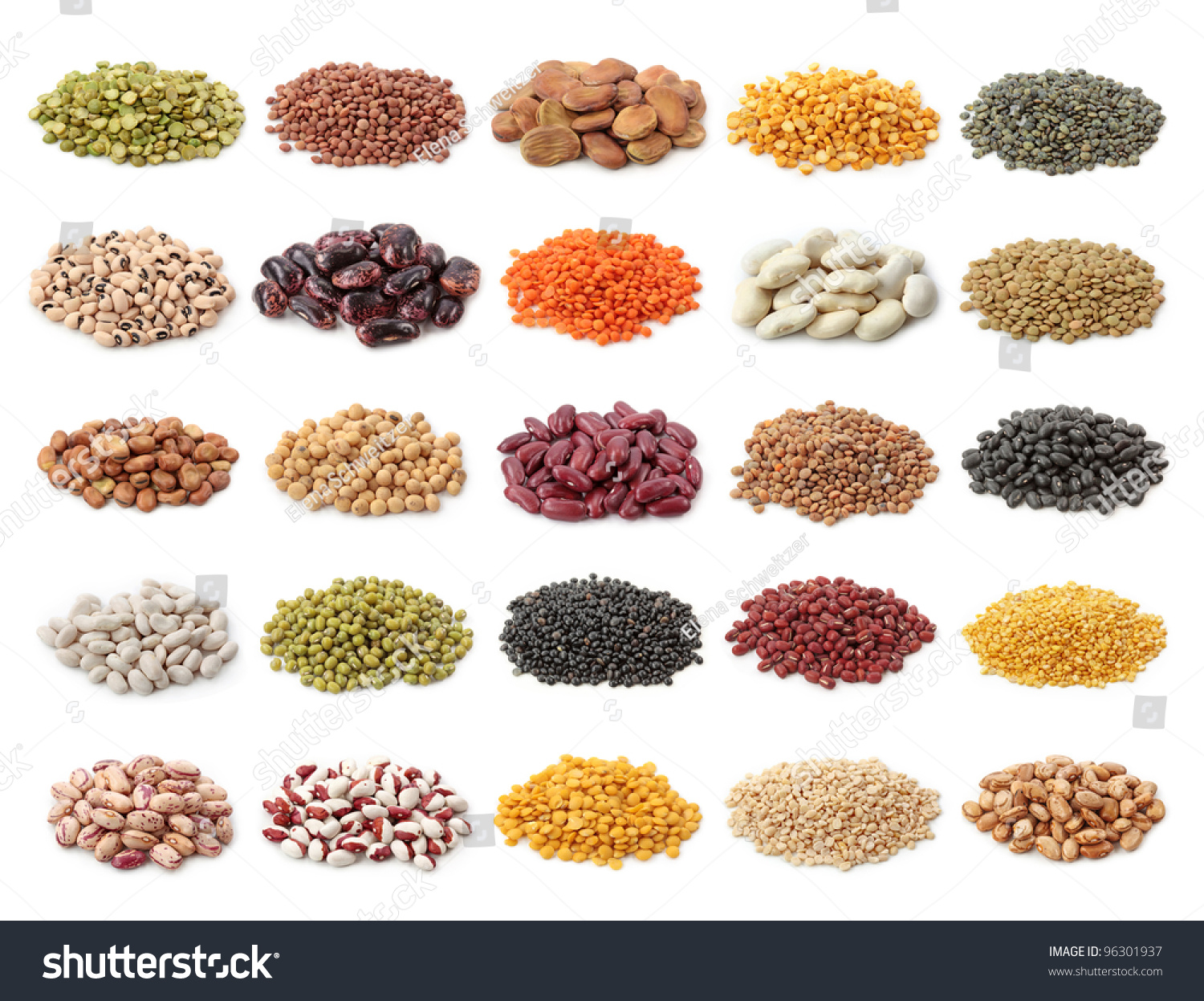 Legume Collection Isolated On White Background Stock Photo 96301937 ...